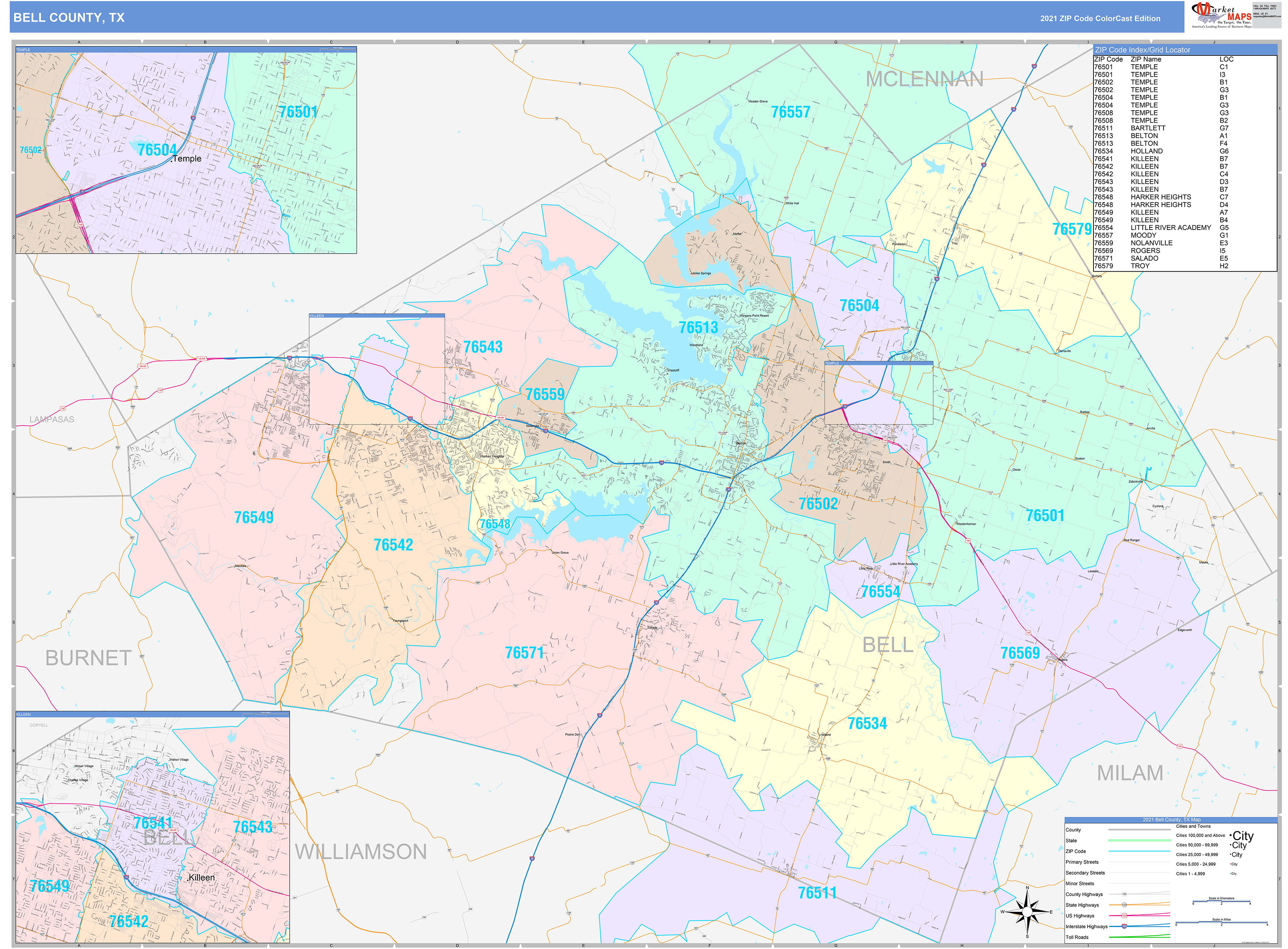 Bell County Map bell-county-map