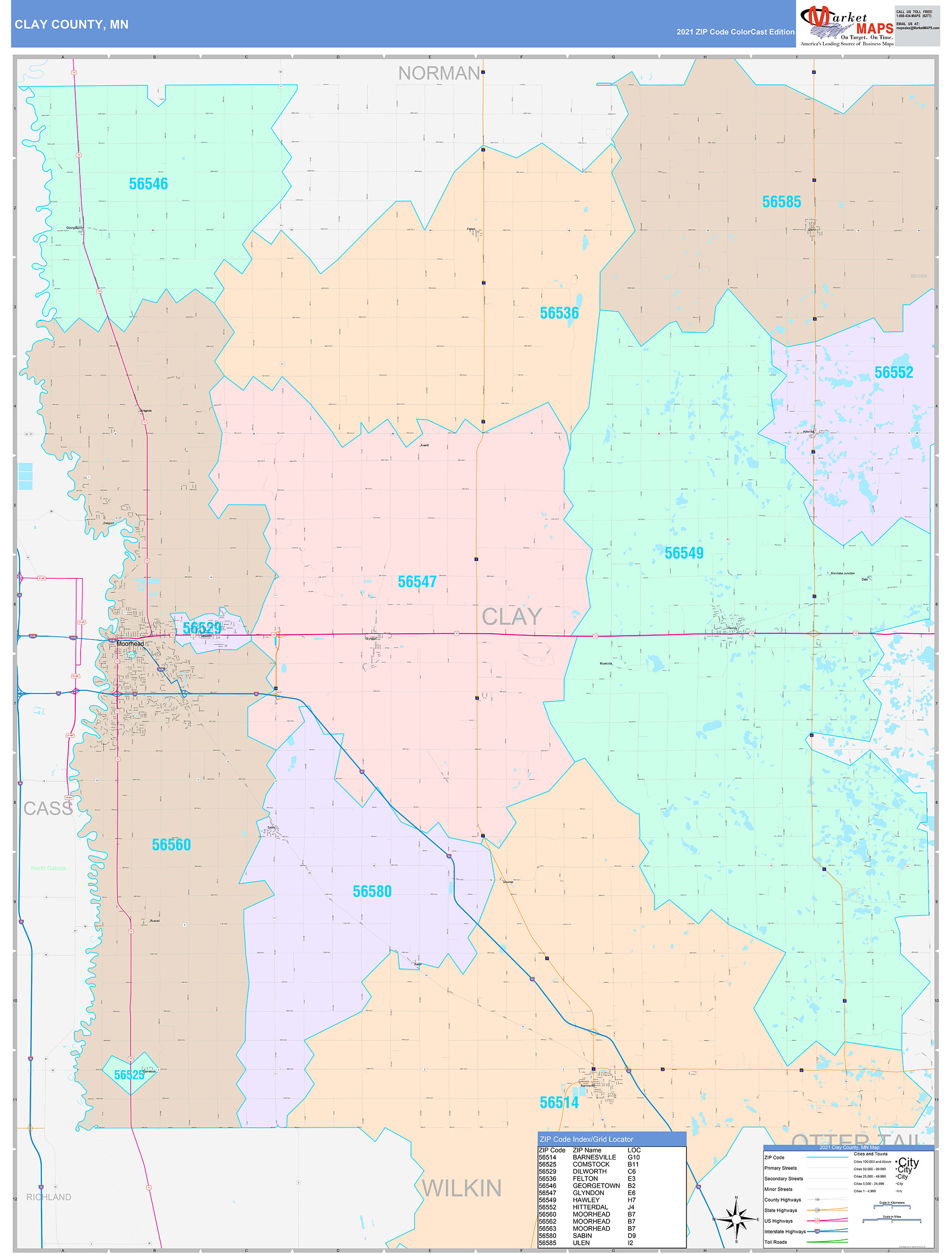 Clay County Zip Code Map Printable Online