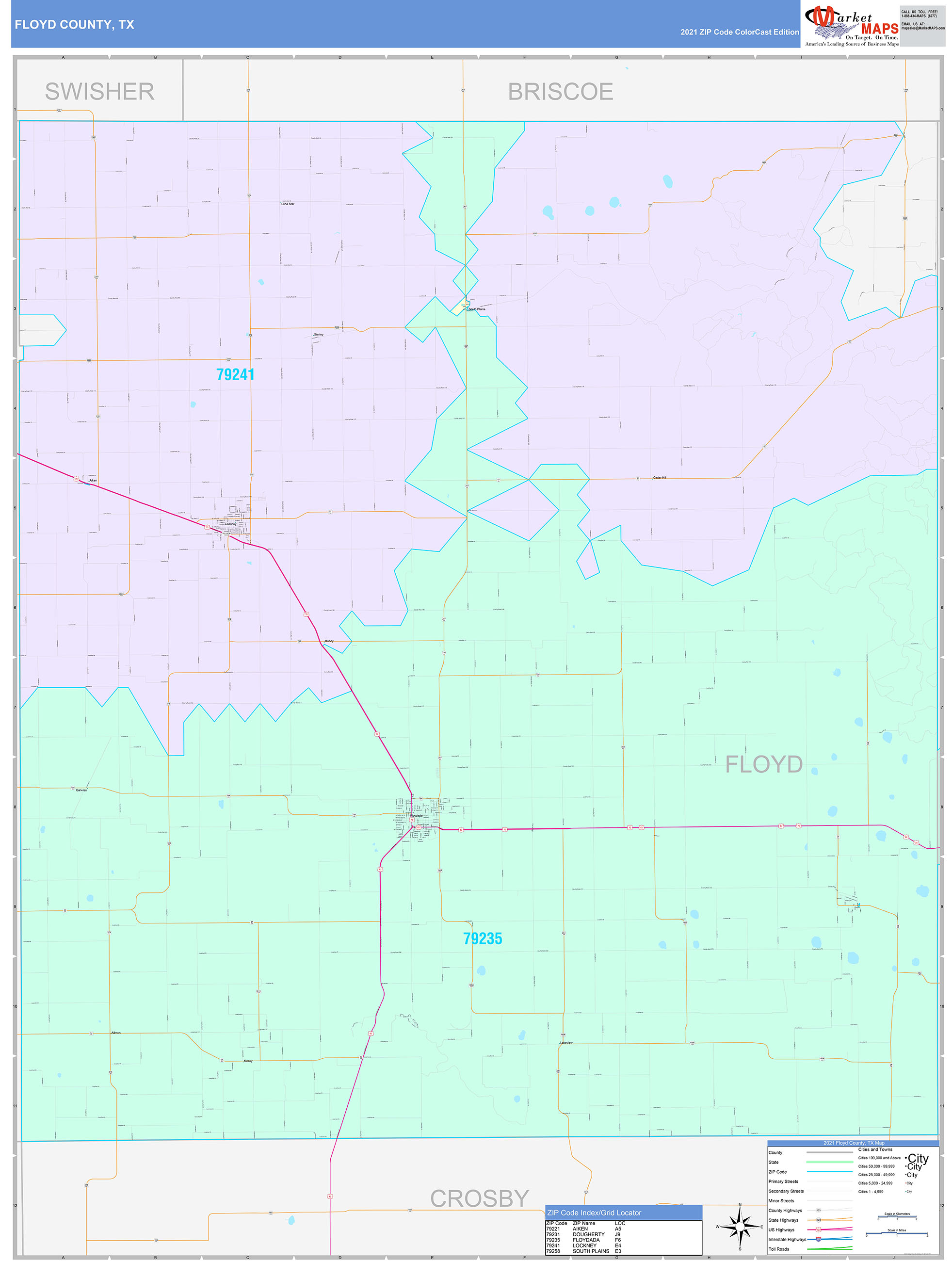 Floyd County TX Wall Map Color Cast Style By MarketMAPS floyd-county-tx-wall-map-color-cast-style-by-marketmaps