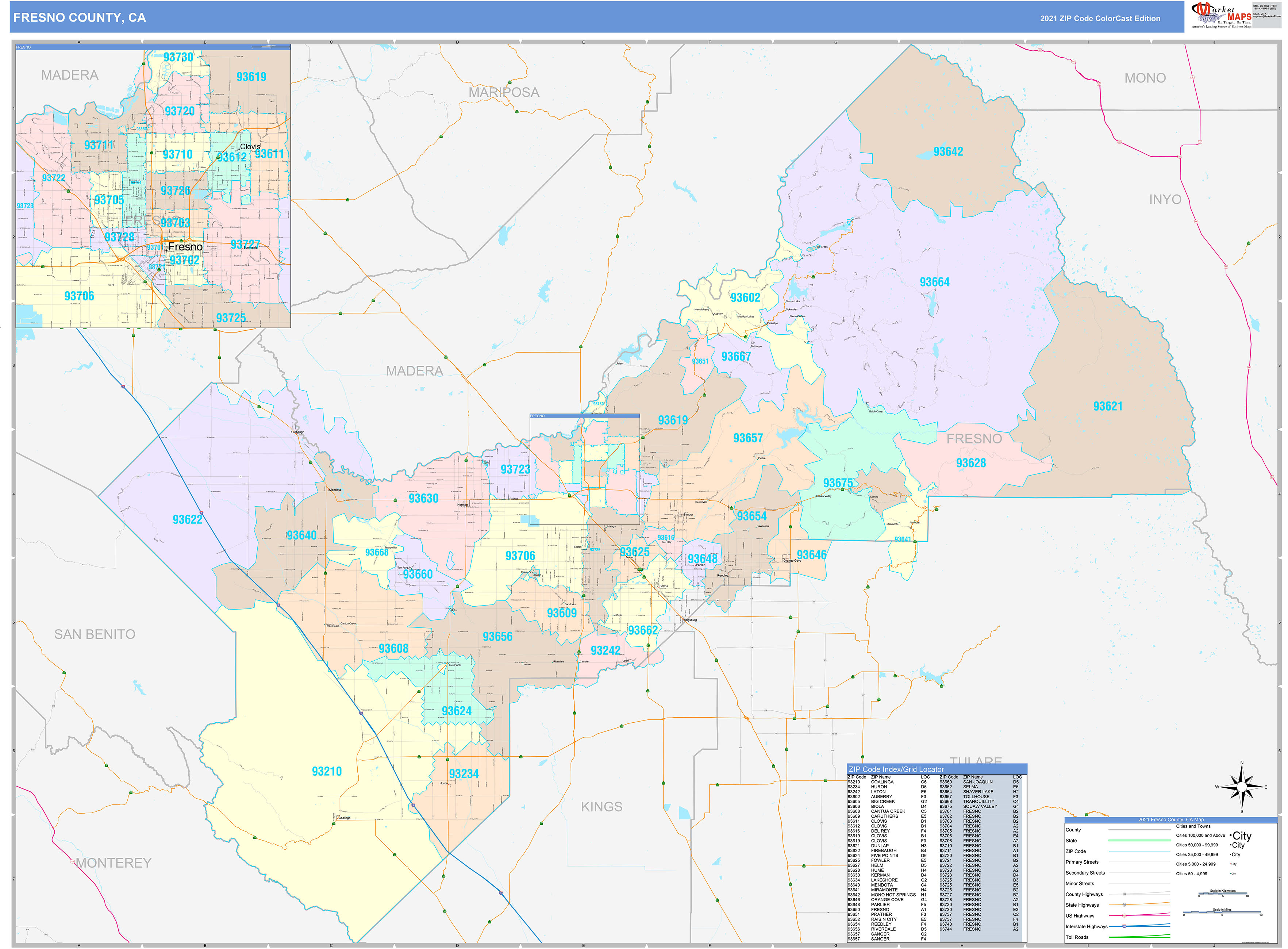 Fresno Area Map