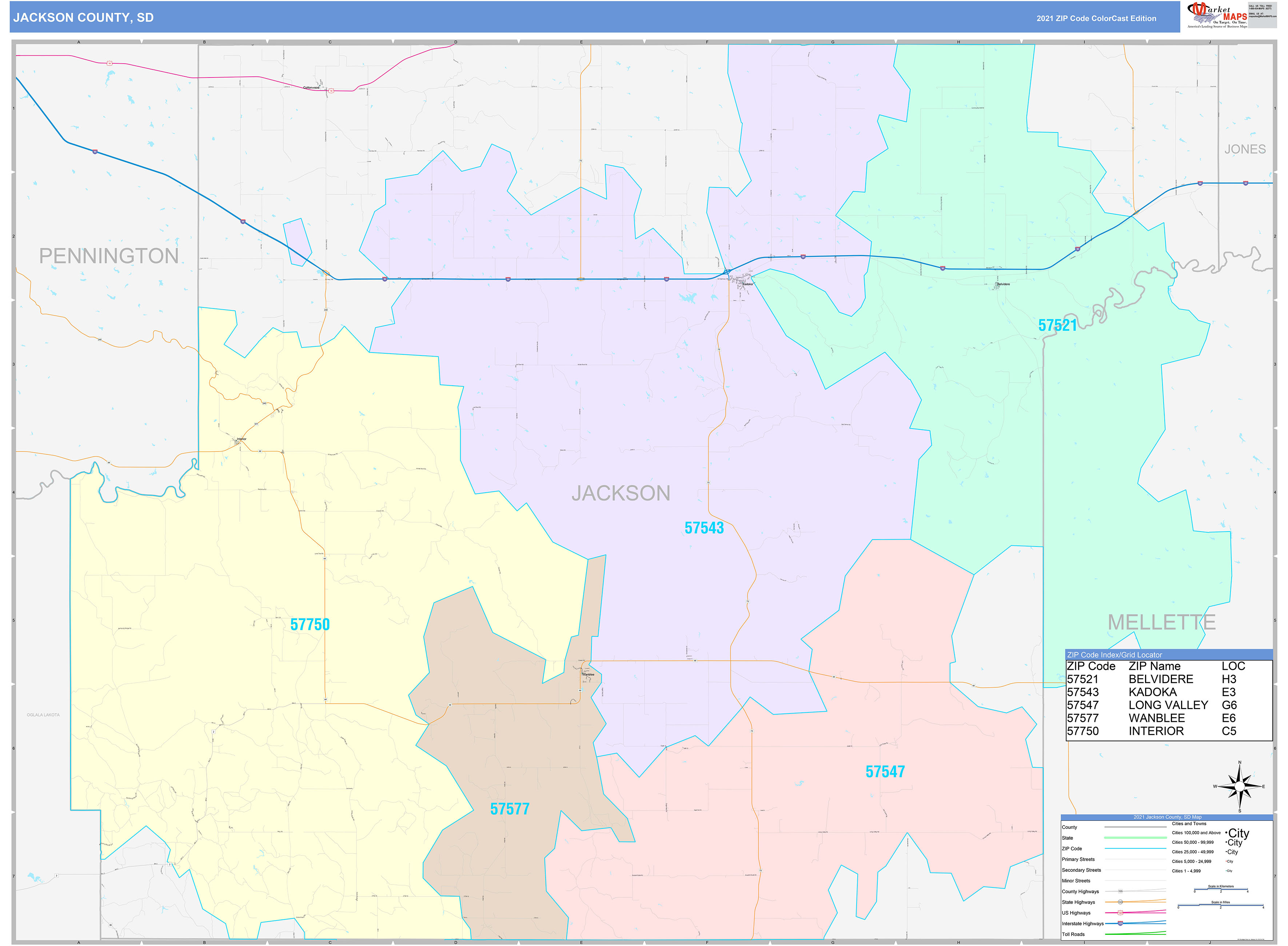 Jackson County In Wall Map Color Cast Style By Marketmaps Images and Photos finder