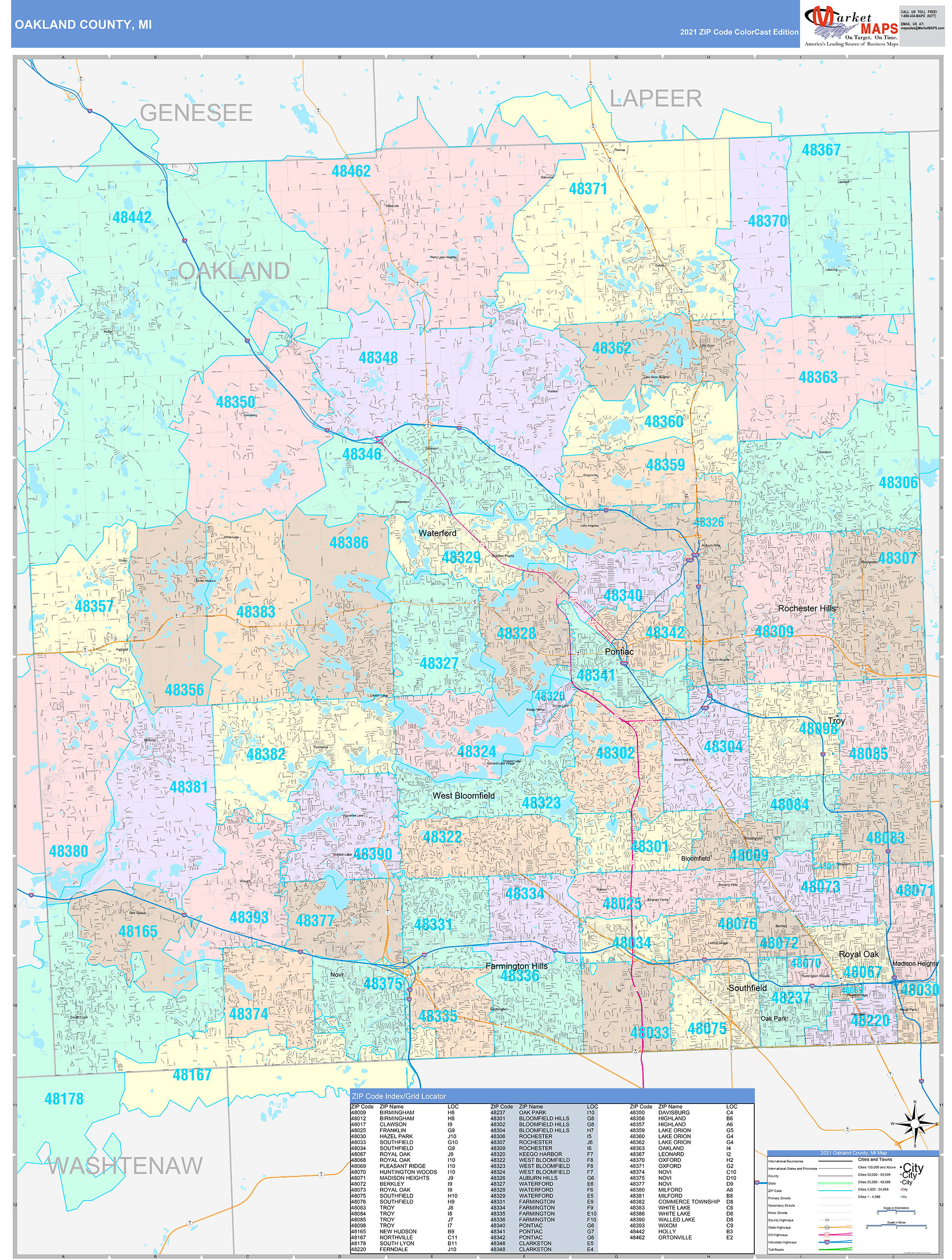 Oakland County Map Printable