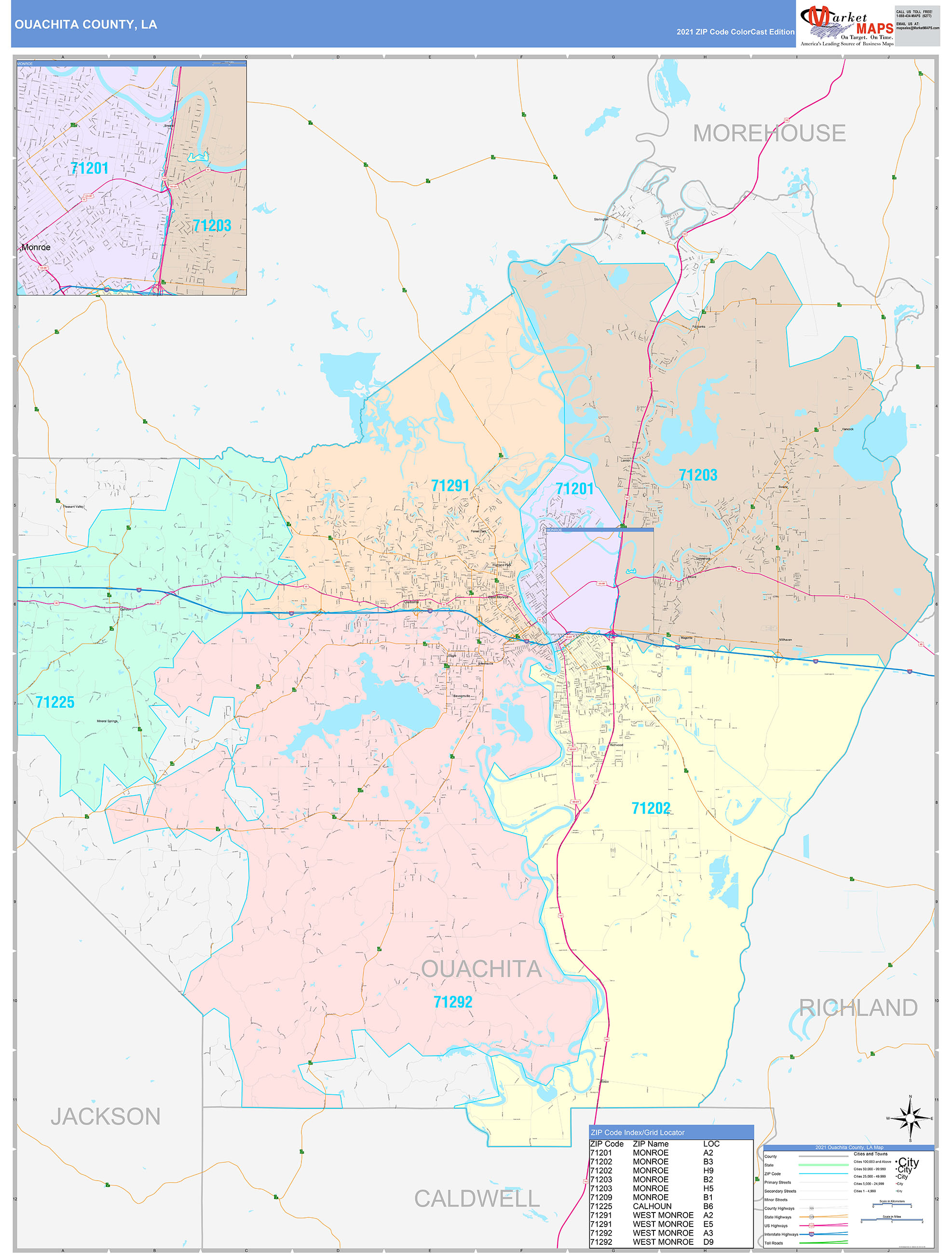 Ouachita Parish Map