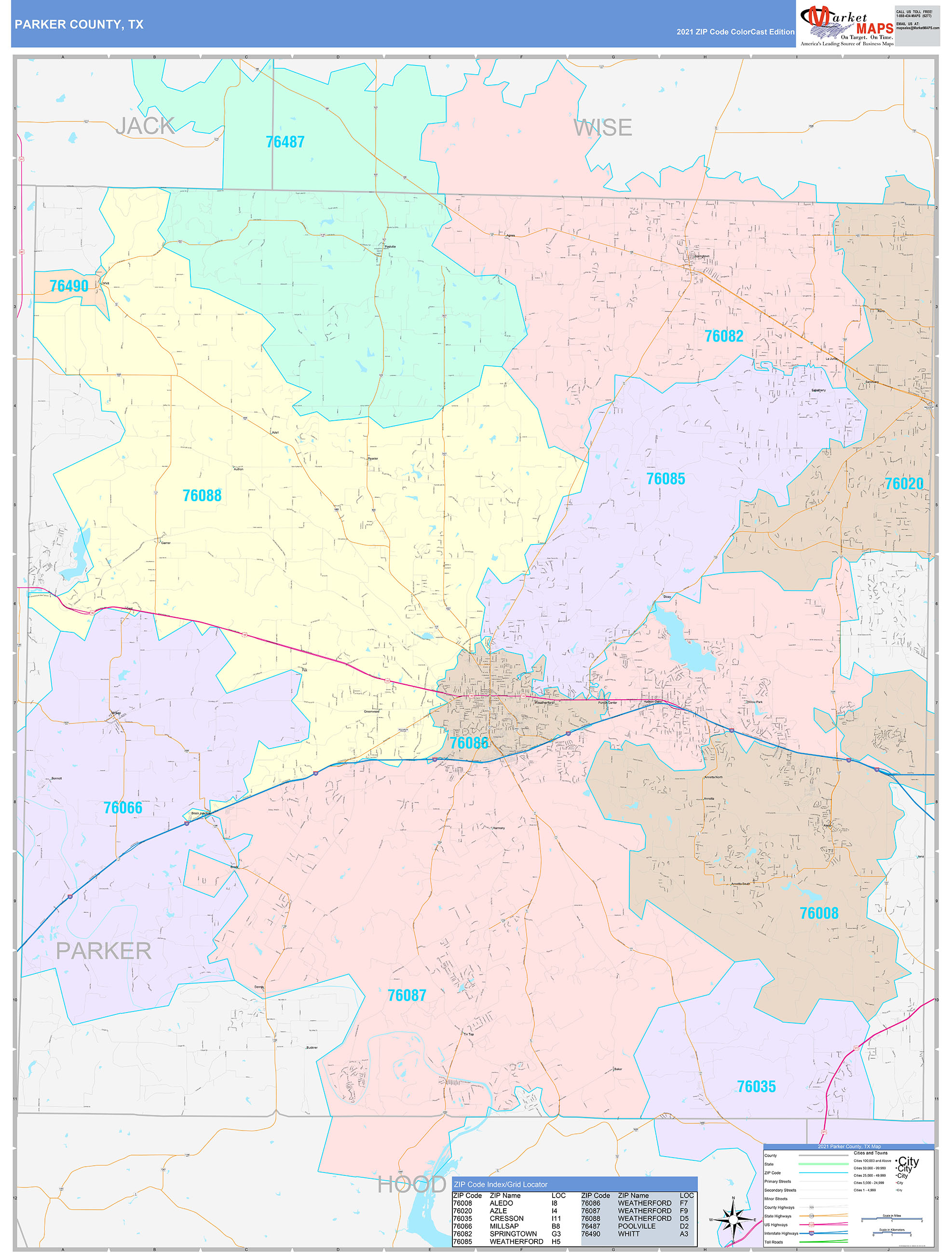 Parker County Map Tx