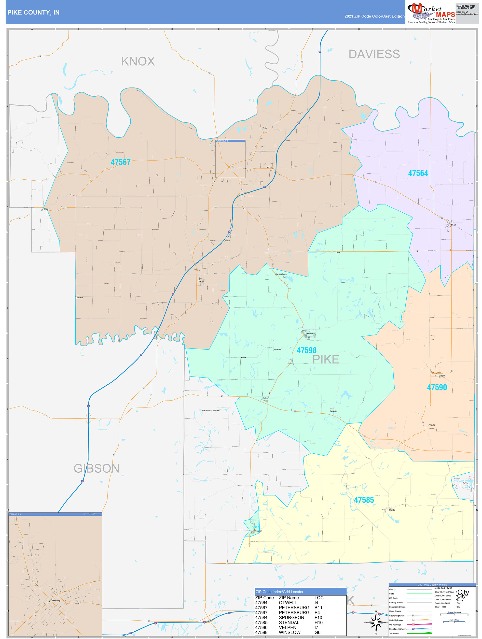 pike-county-in-wall-map-color-cast-style-by-marketmaps-mapsales