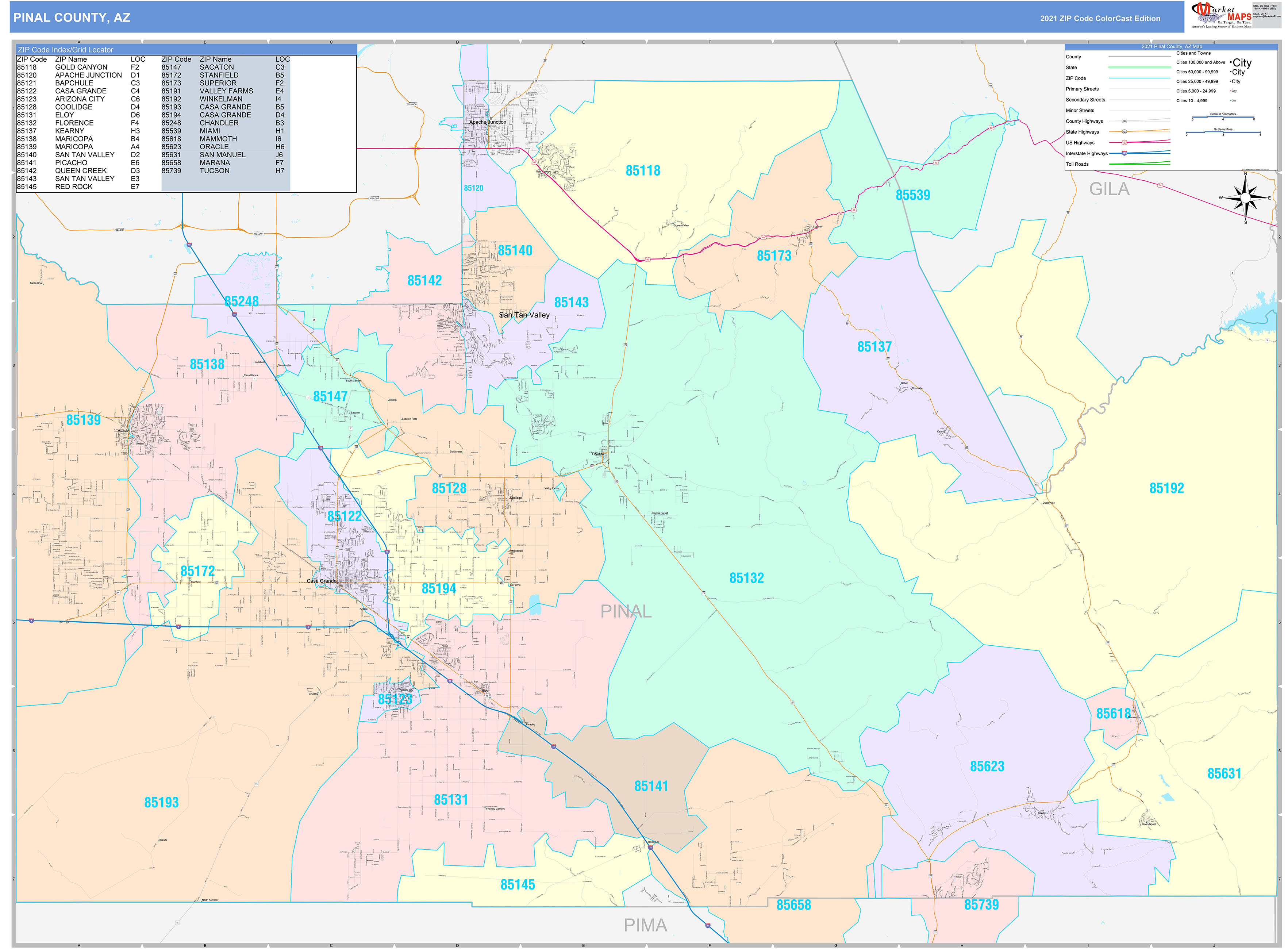 Pinal County Map Boundaries