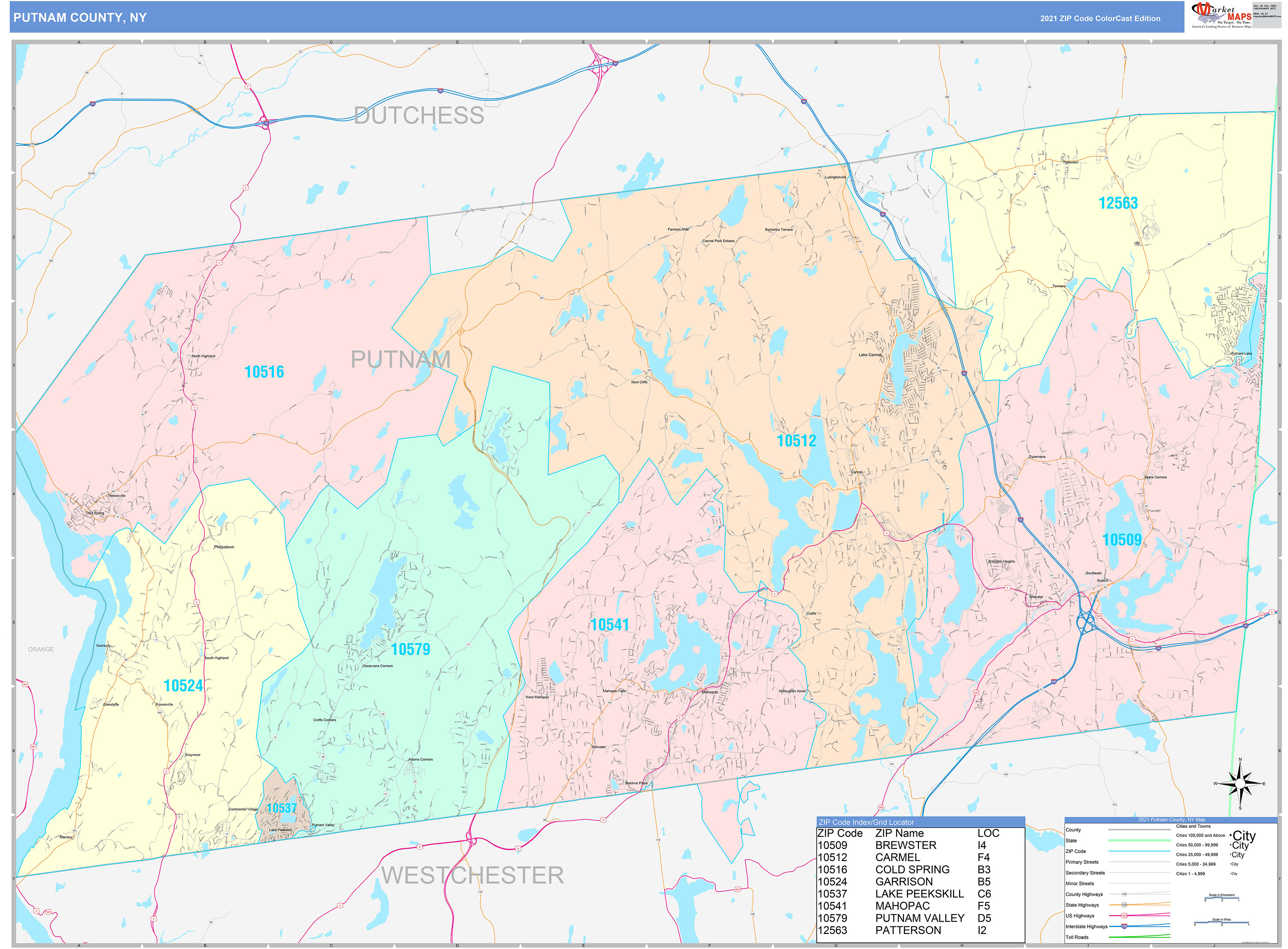 Putnam County Map