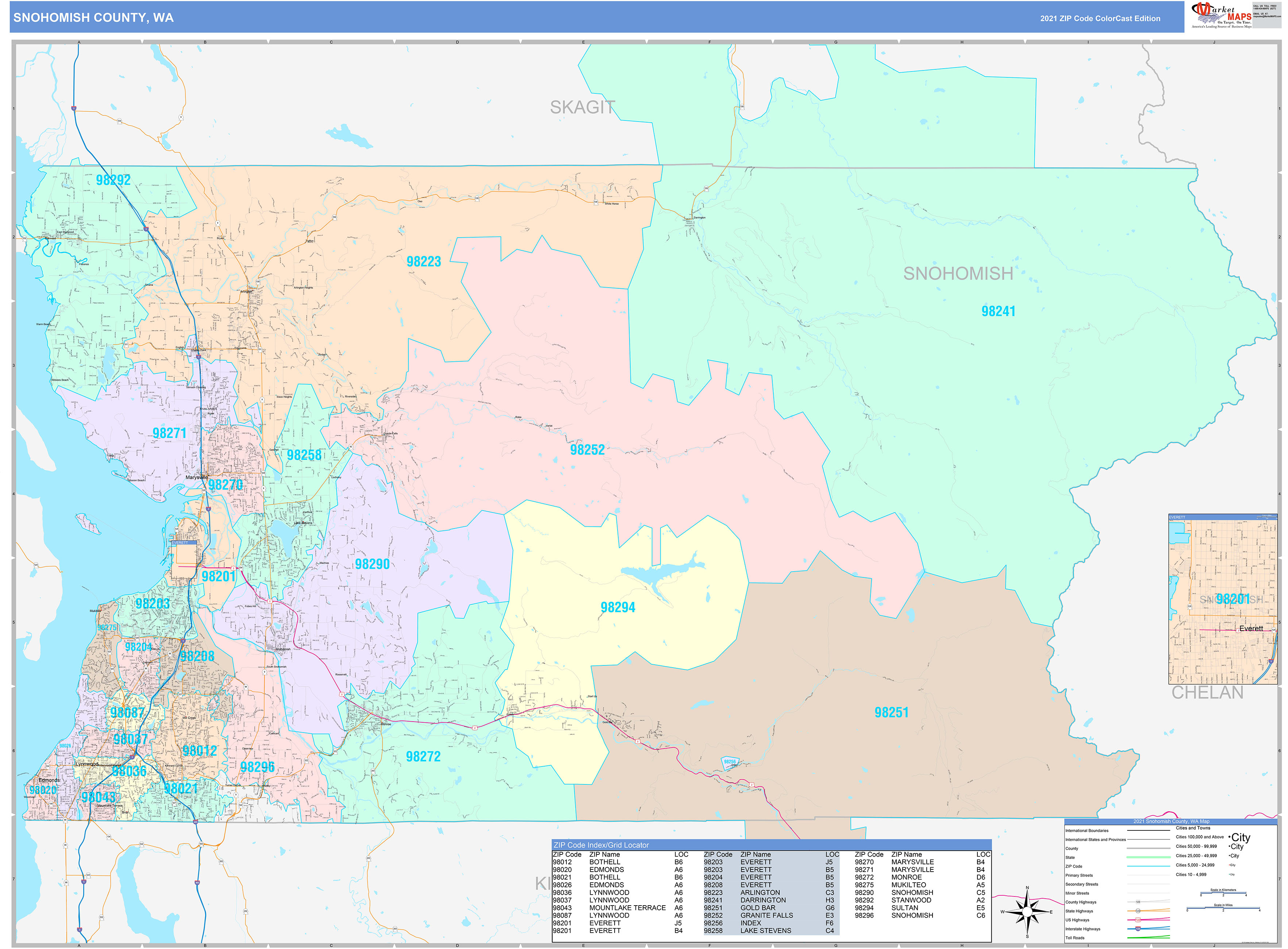 Snohomish County Washington Map