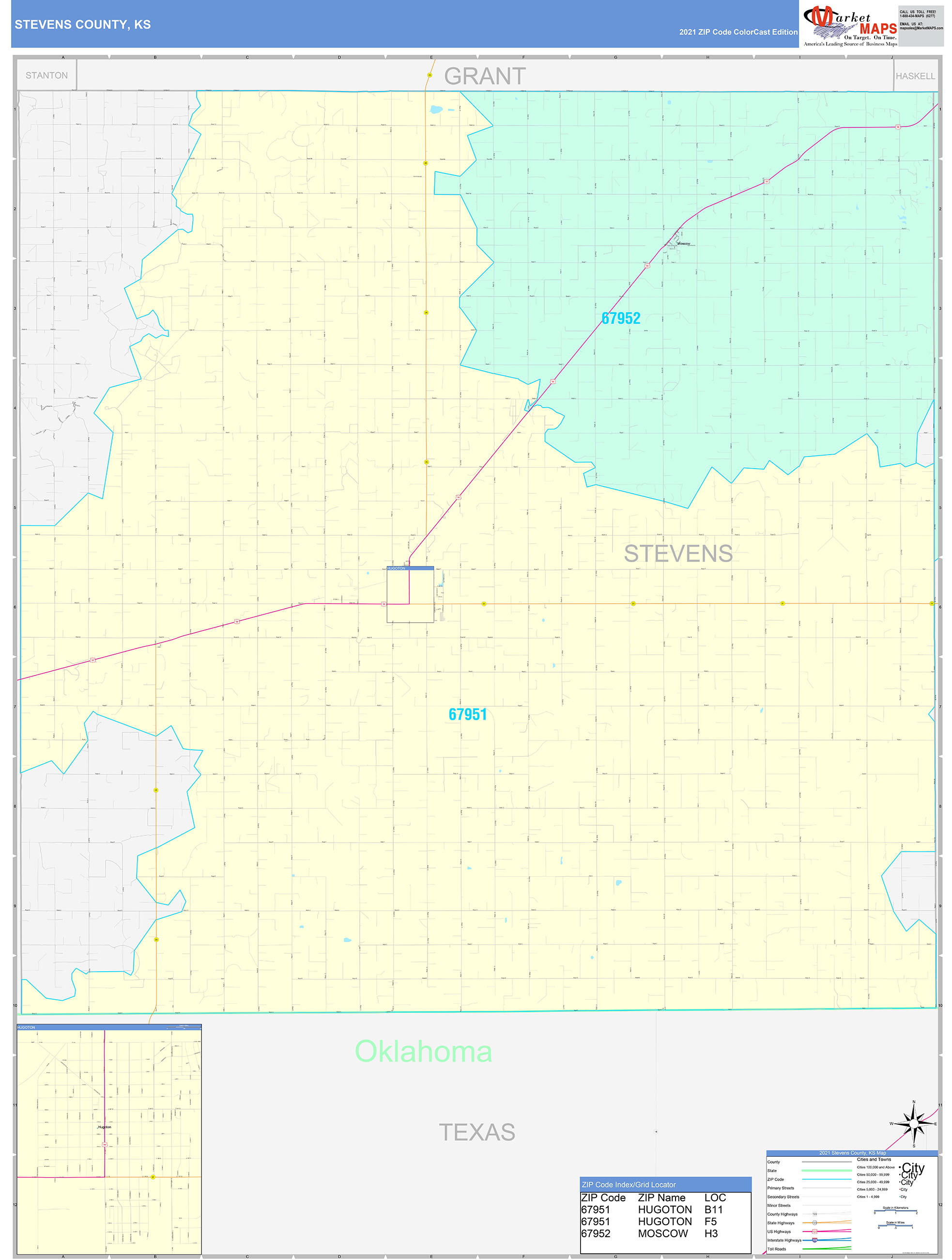 Stevens County Map