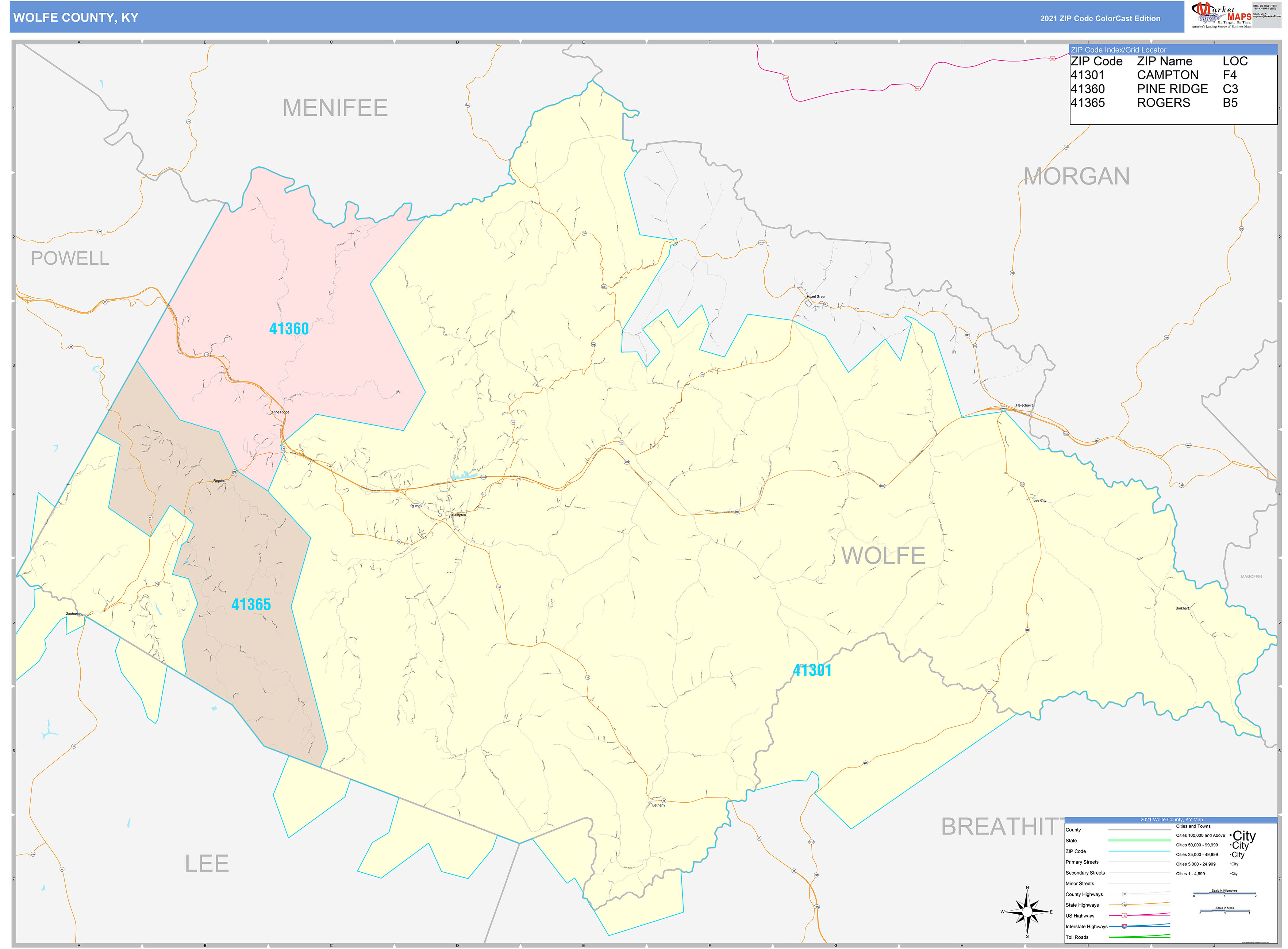 Leslie County Ky Wall Map Color Cast Style By Marketm vrogue.co