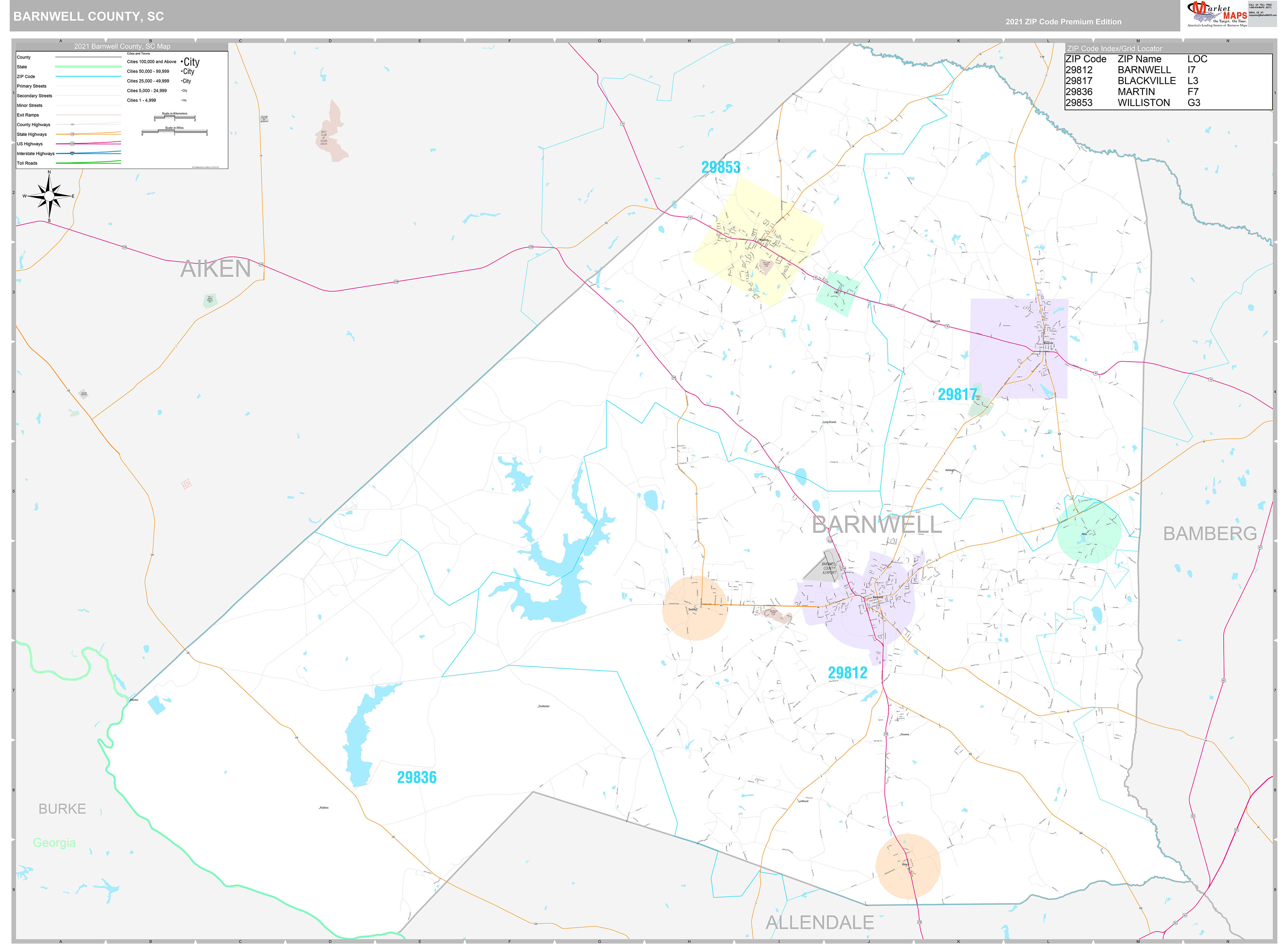 Political Map Of Barnwell County vrogue.co