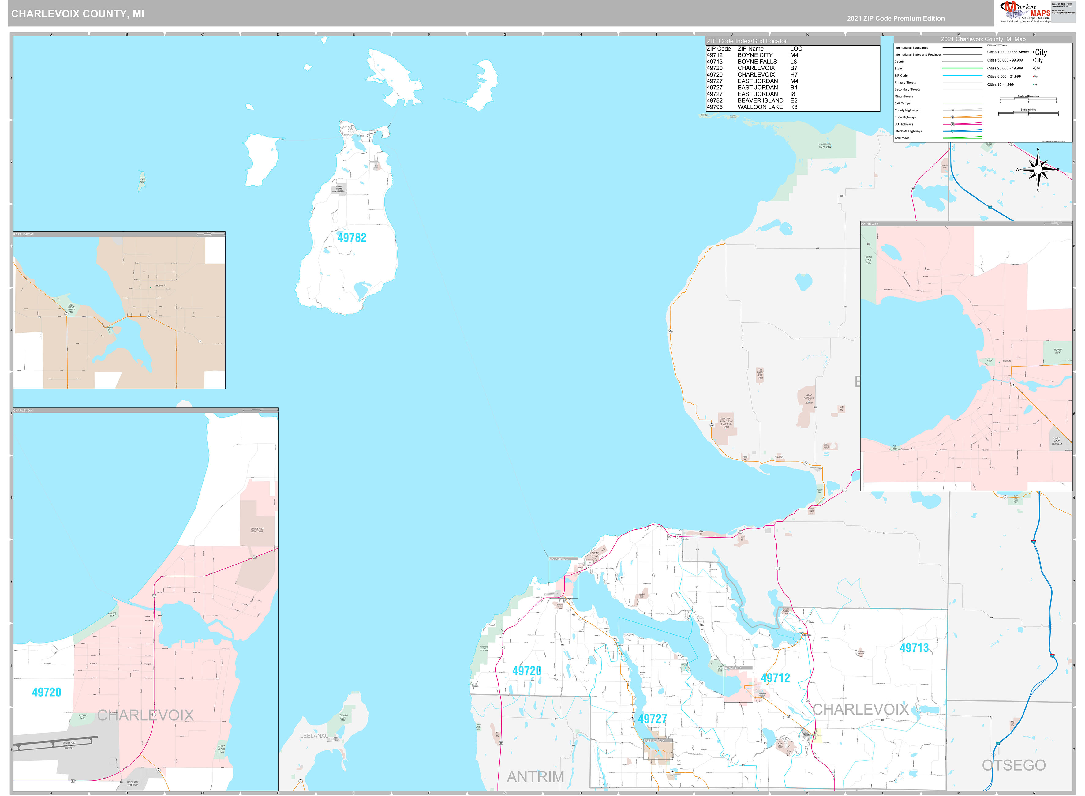charlevoix-county-mi-wall-map-premium-style-by-marketmaps