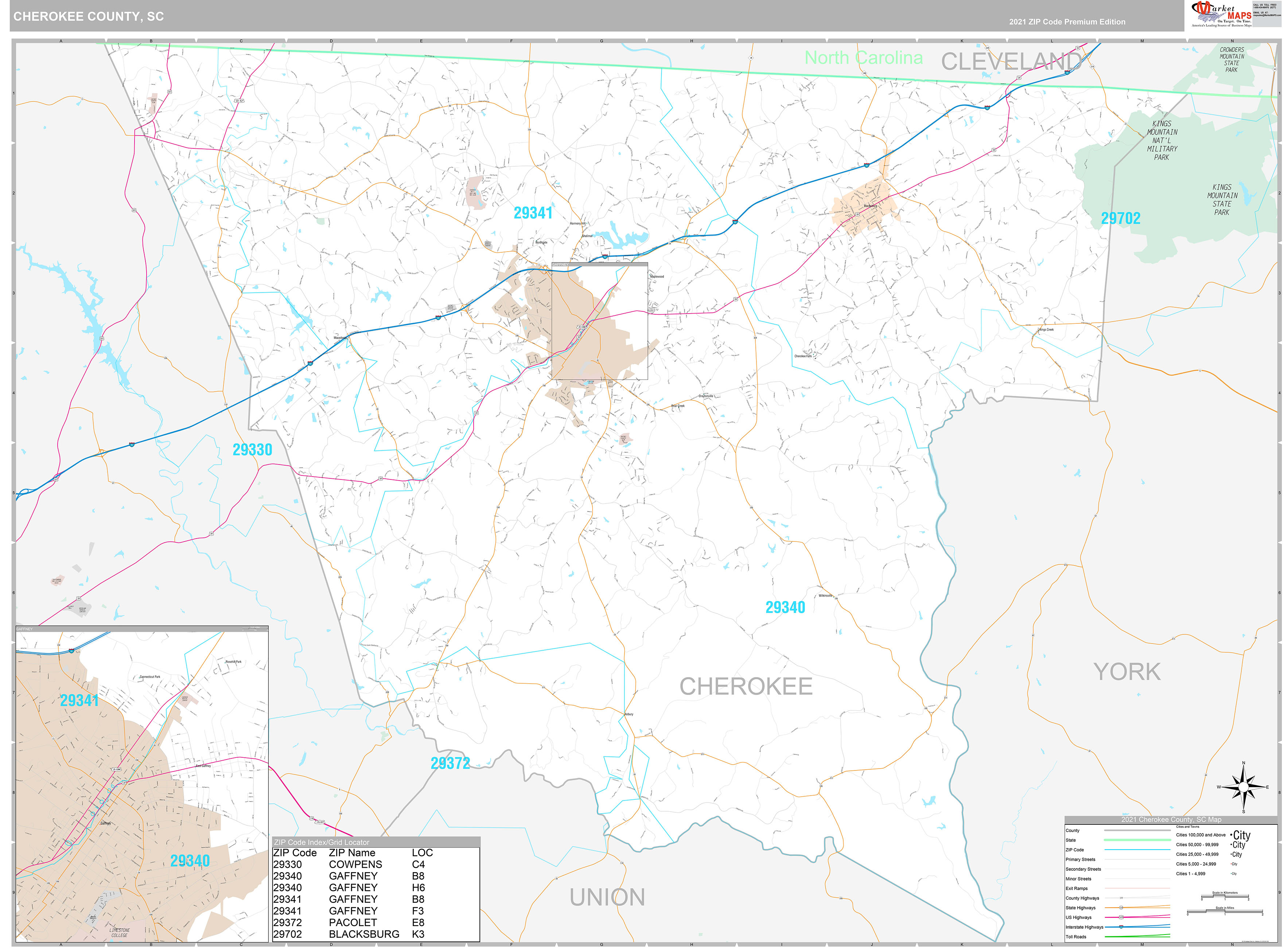 Cherokee County Map