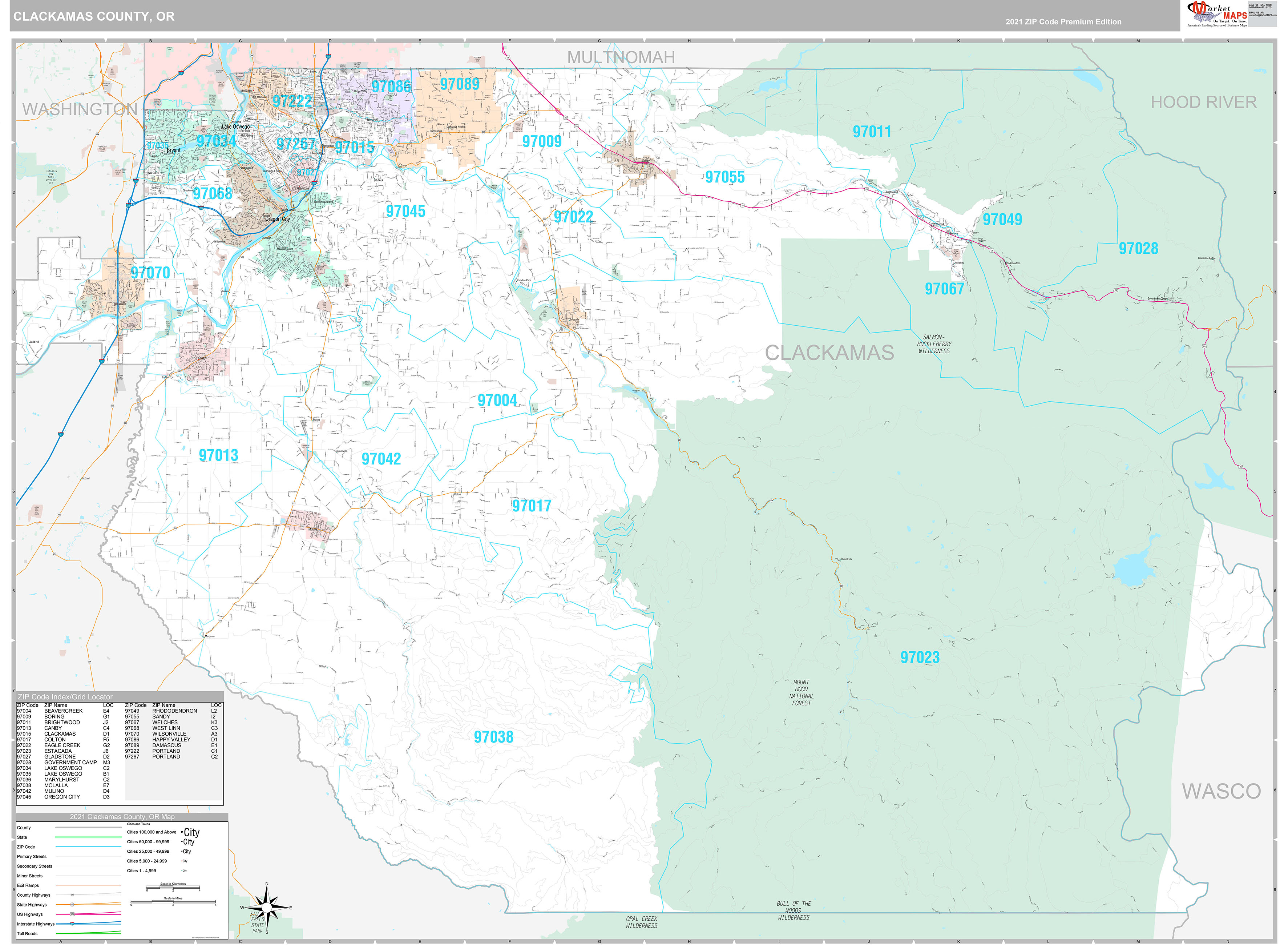 Clackamas County Street Map