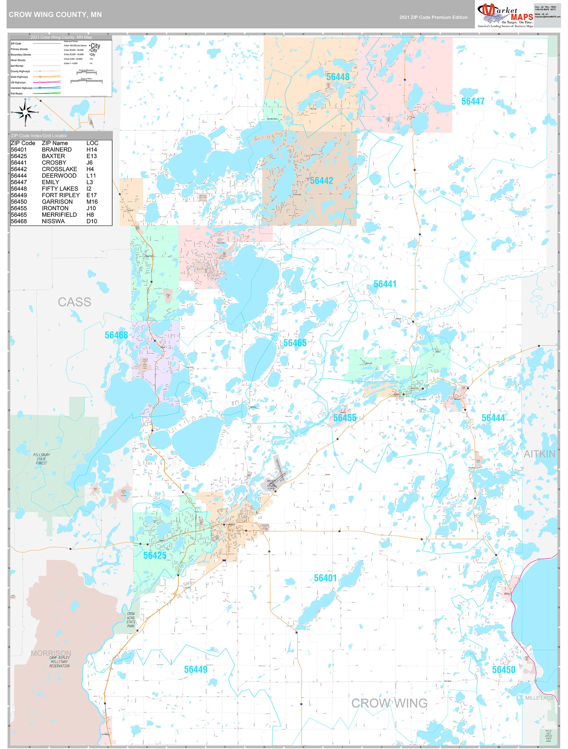 Crow Wing County Map