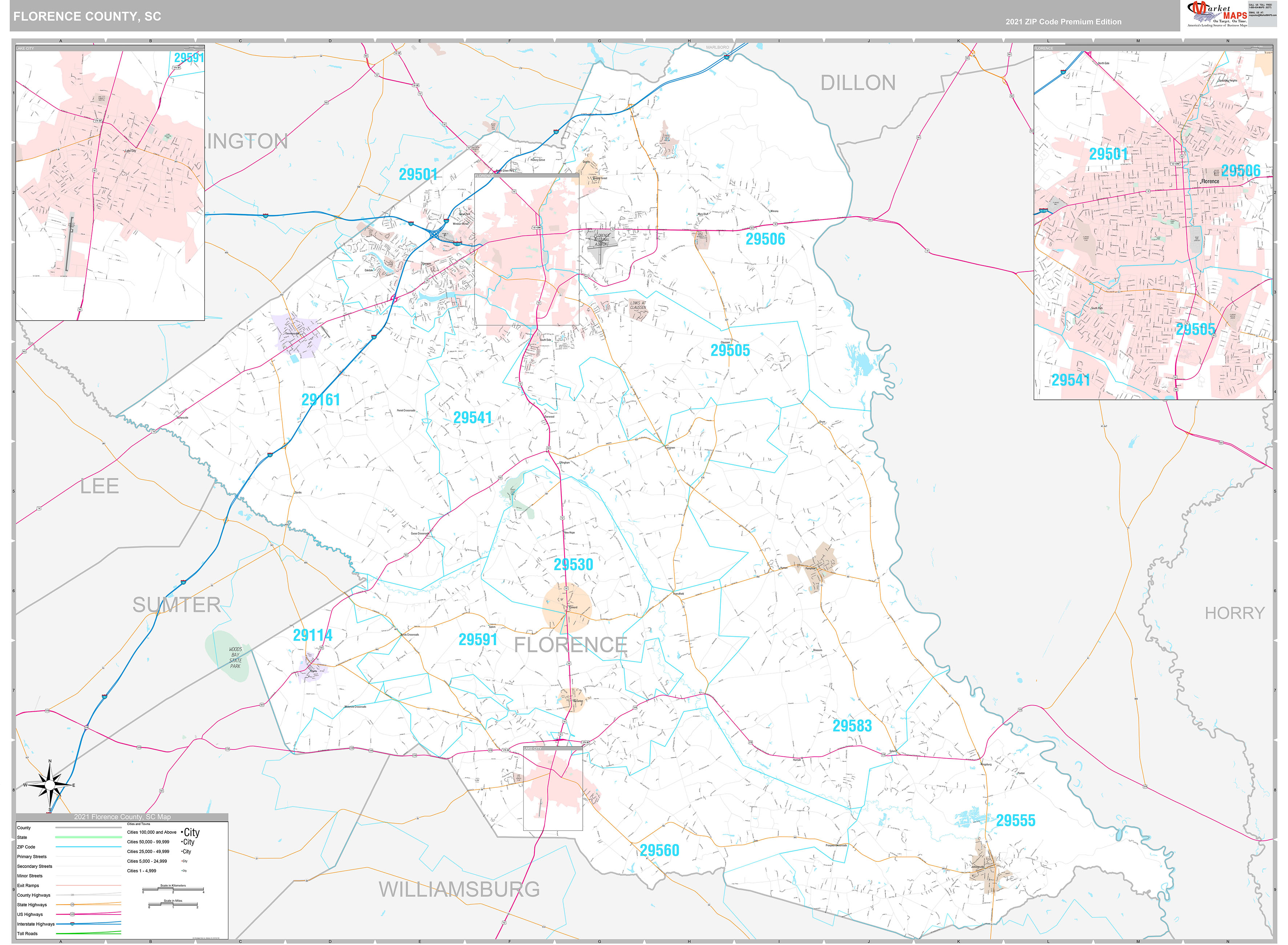 Florence South Carolina Map
