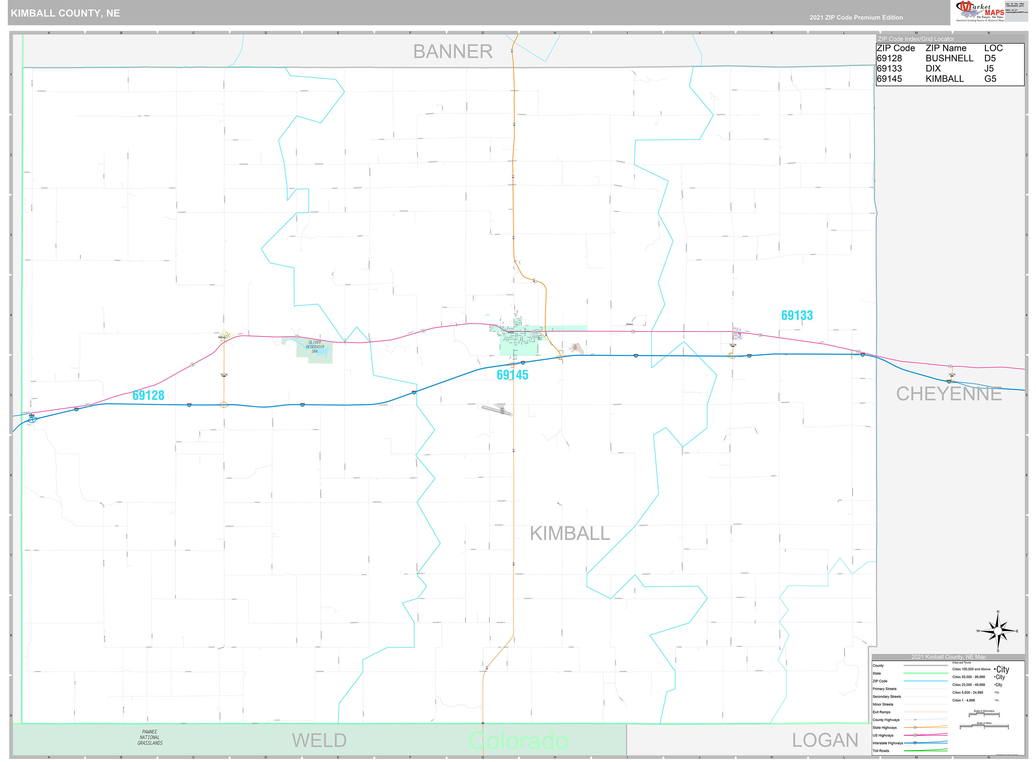 Kimball County Ne Wall Map Color Cast Style By Market vrogue.co