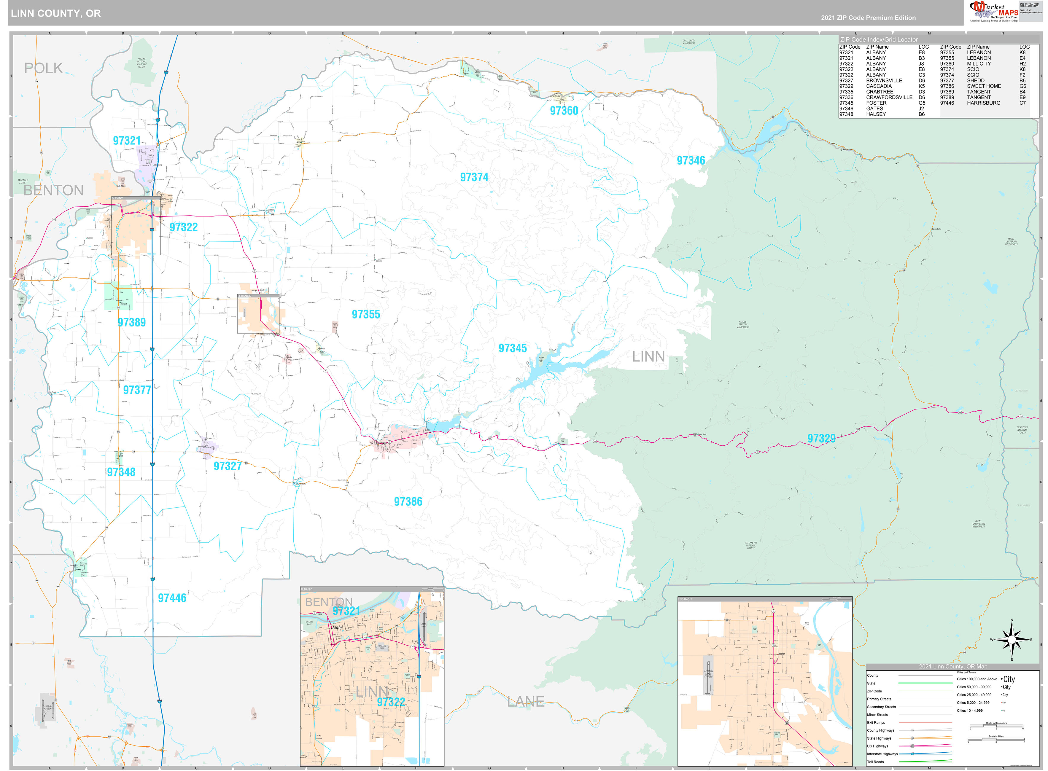 Linn County Map