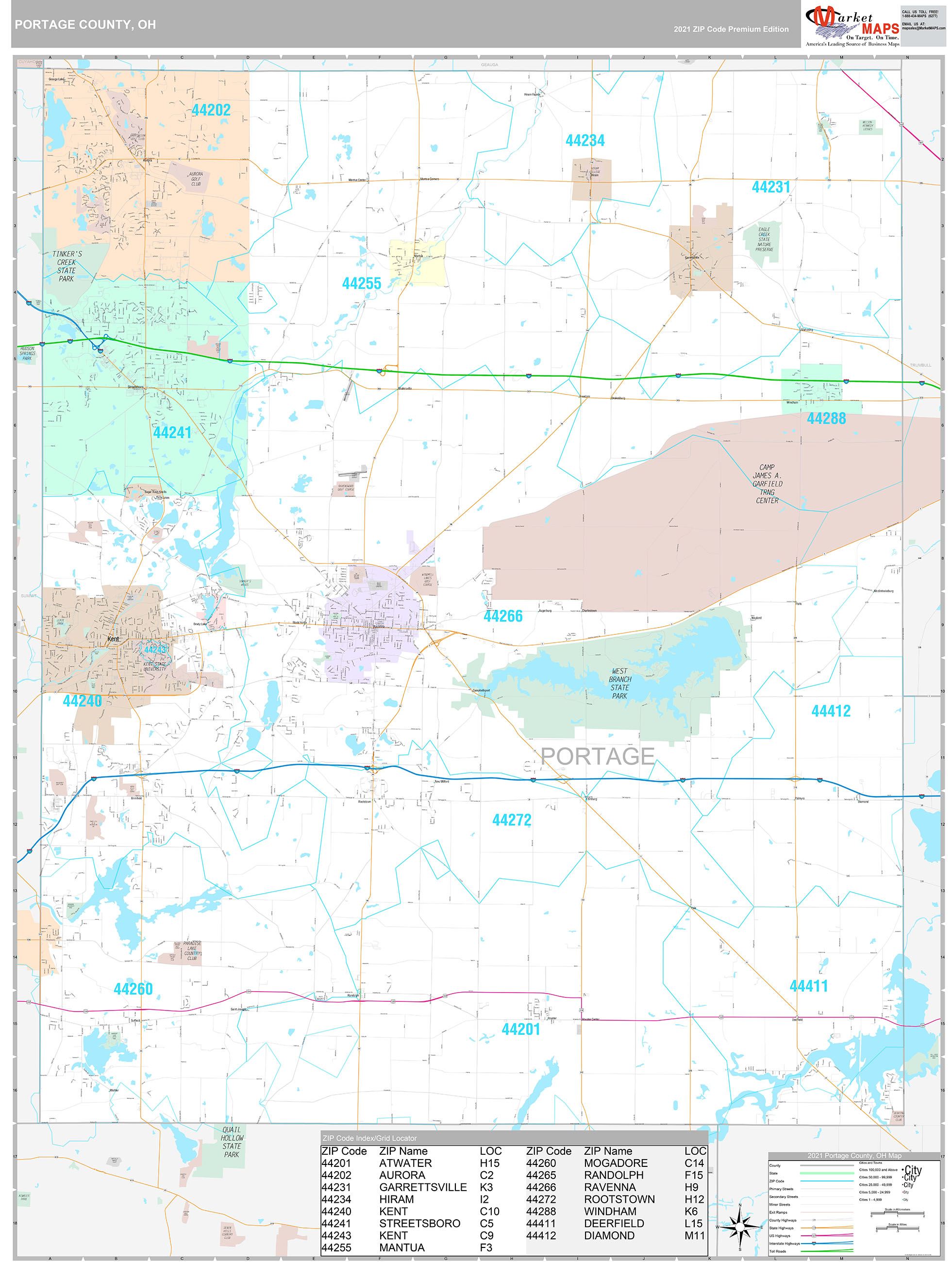 Portage County Road Map