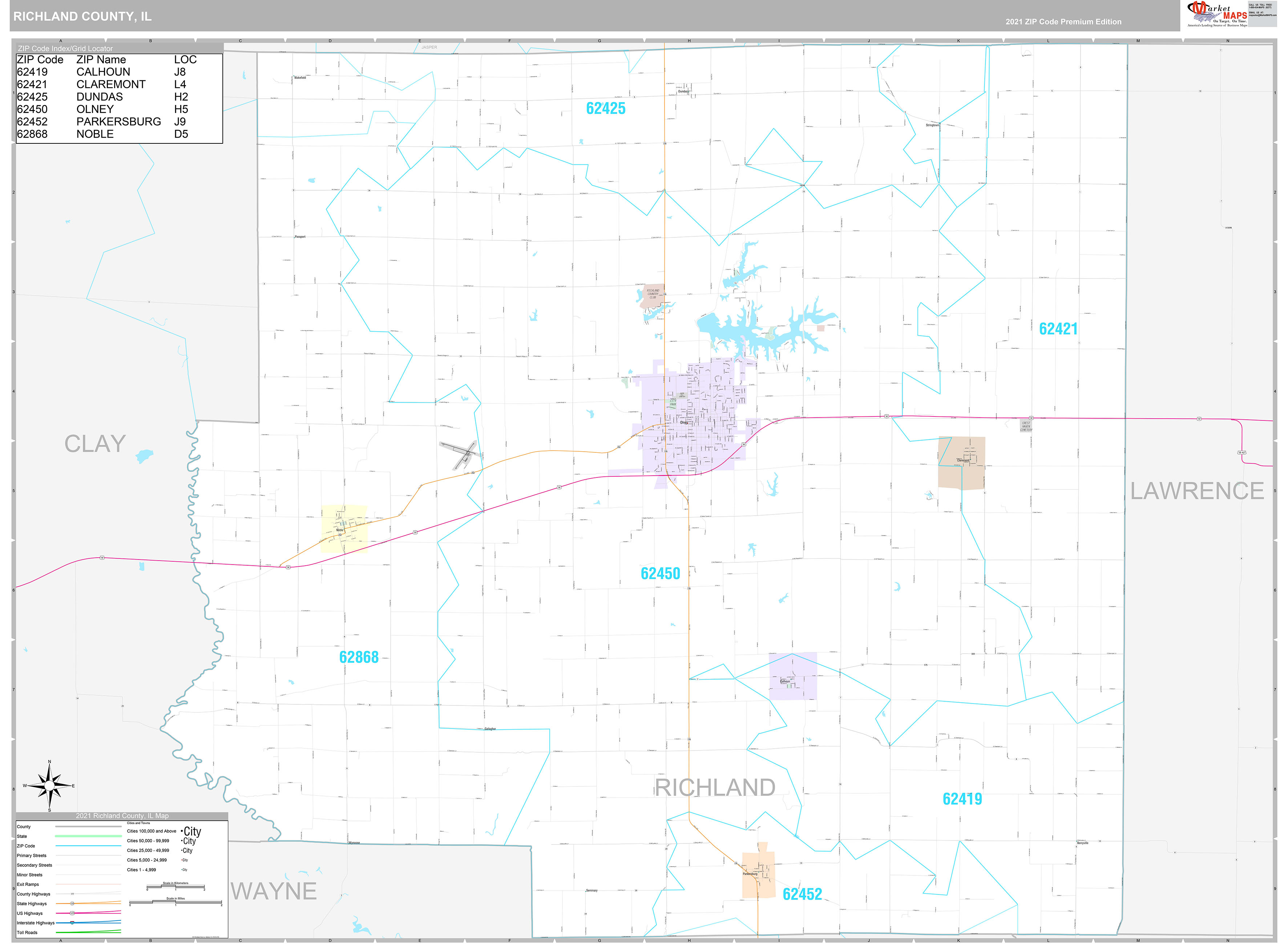 Richland County Zip Code Map