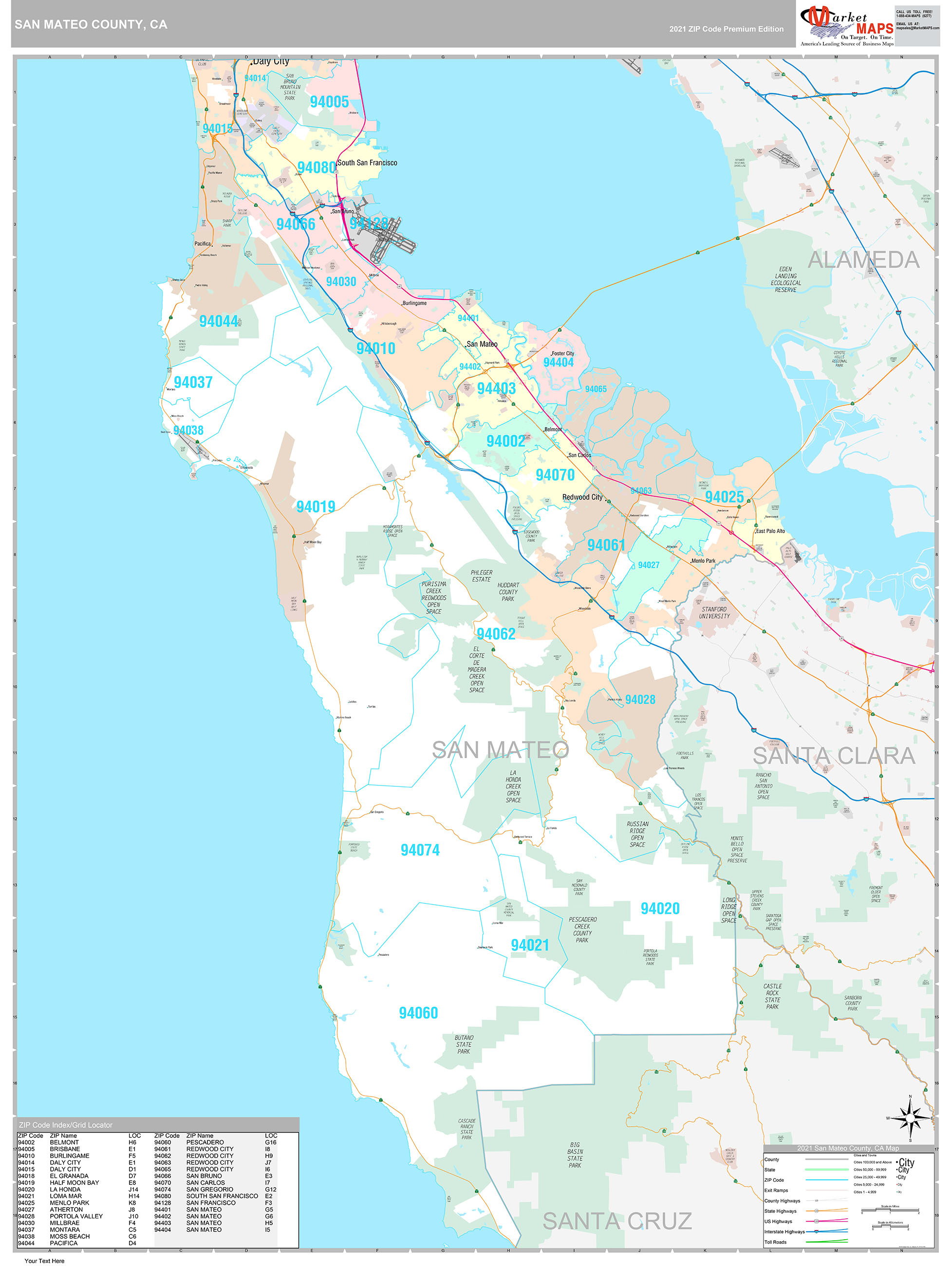 San Mateo County CA Wall Map Premium Style By MarketMAPS MapSales San Mateo County CA Wall Map Premium Style By MarketMAPS MapSales