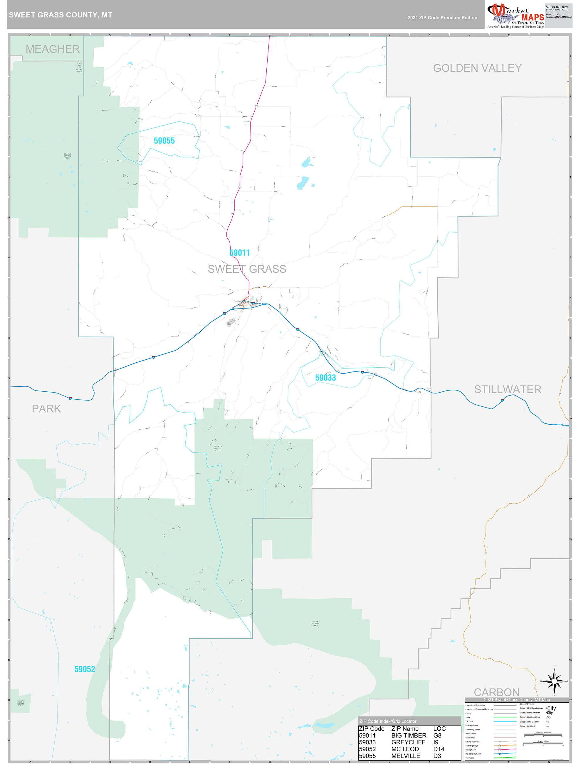 Sweetgrass Montana Map