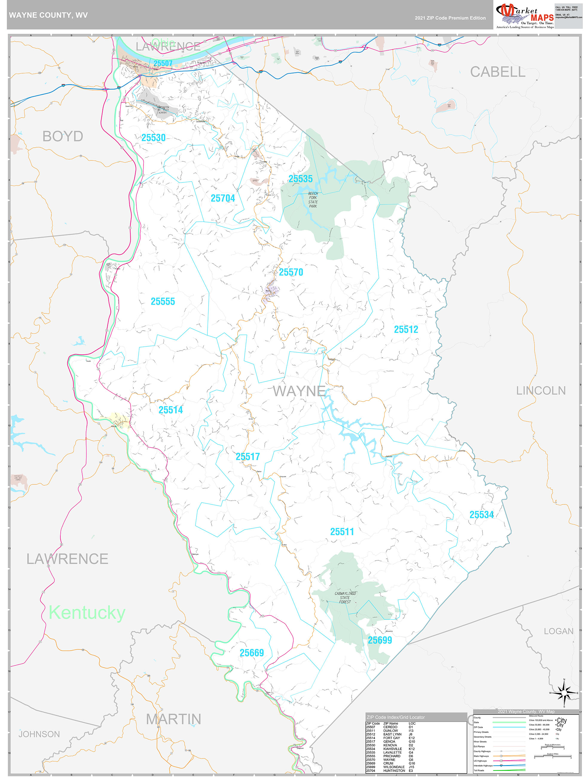 Wayne County Zip Code Map vrogue.co
