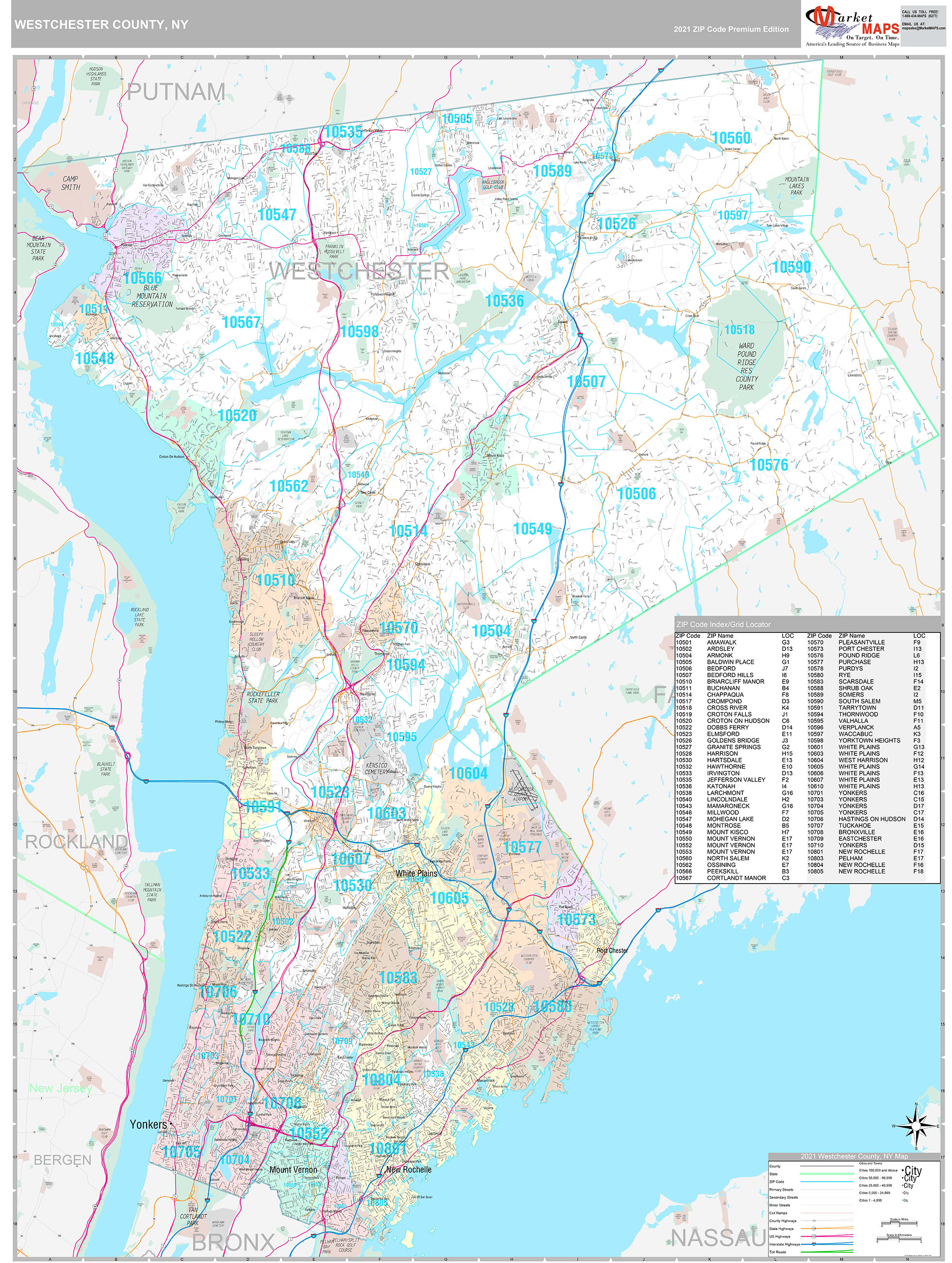 Westchester County Map Of Towns
