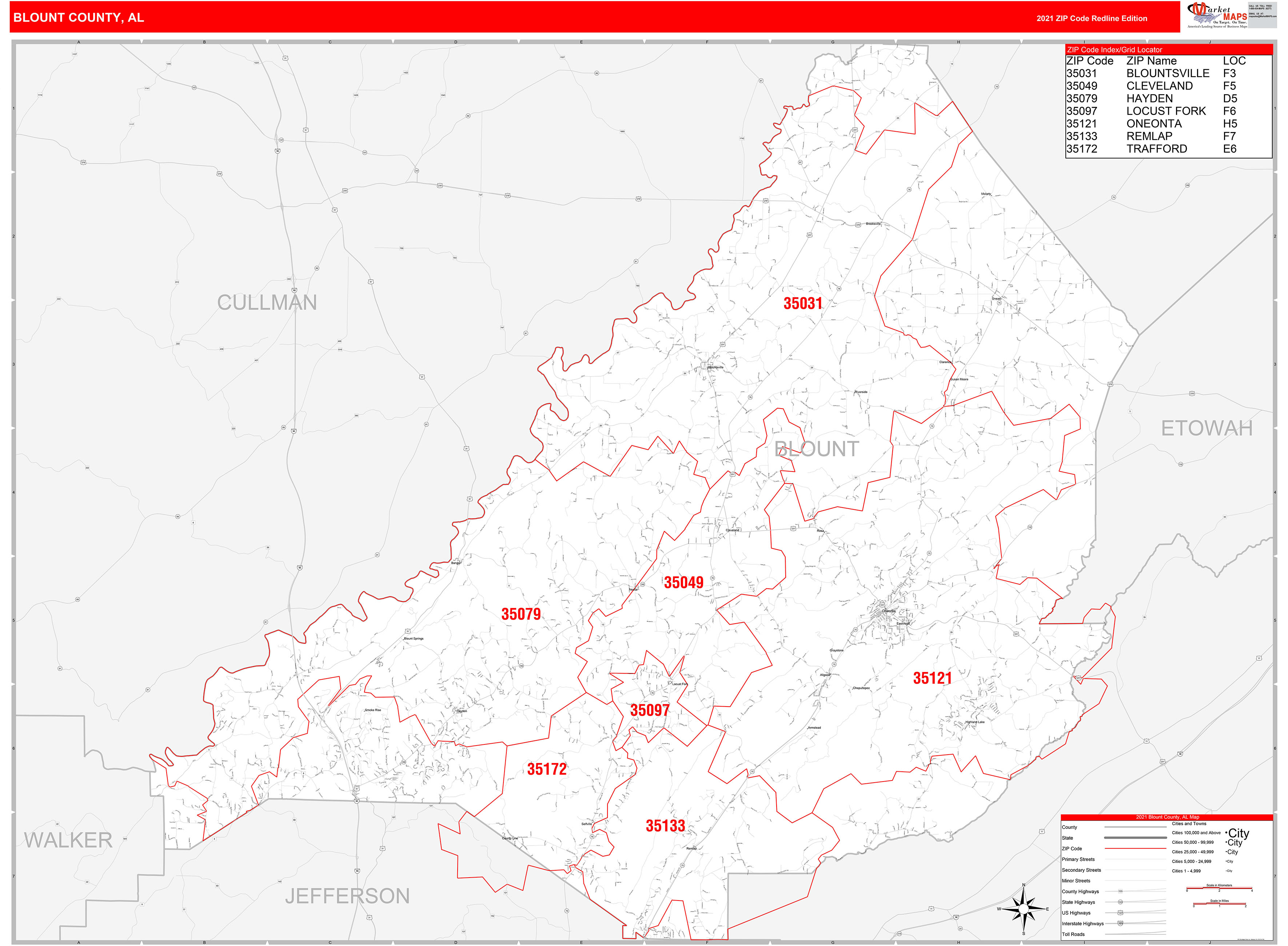 Blount County TN Zip Code Map