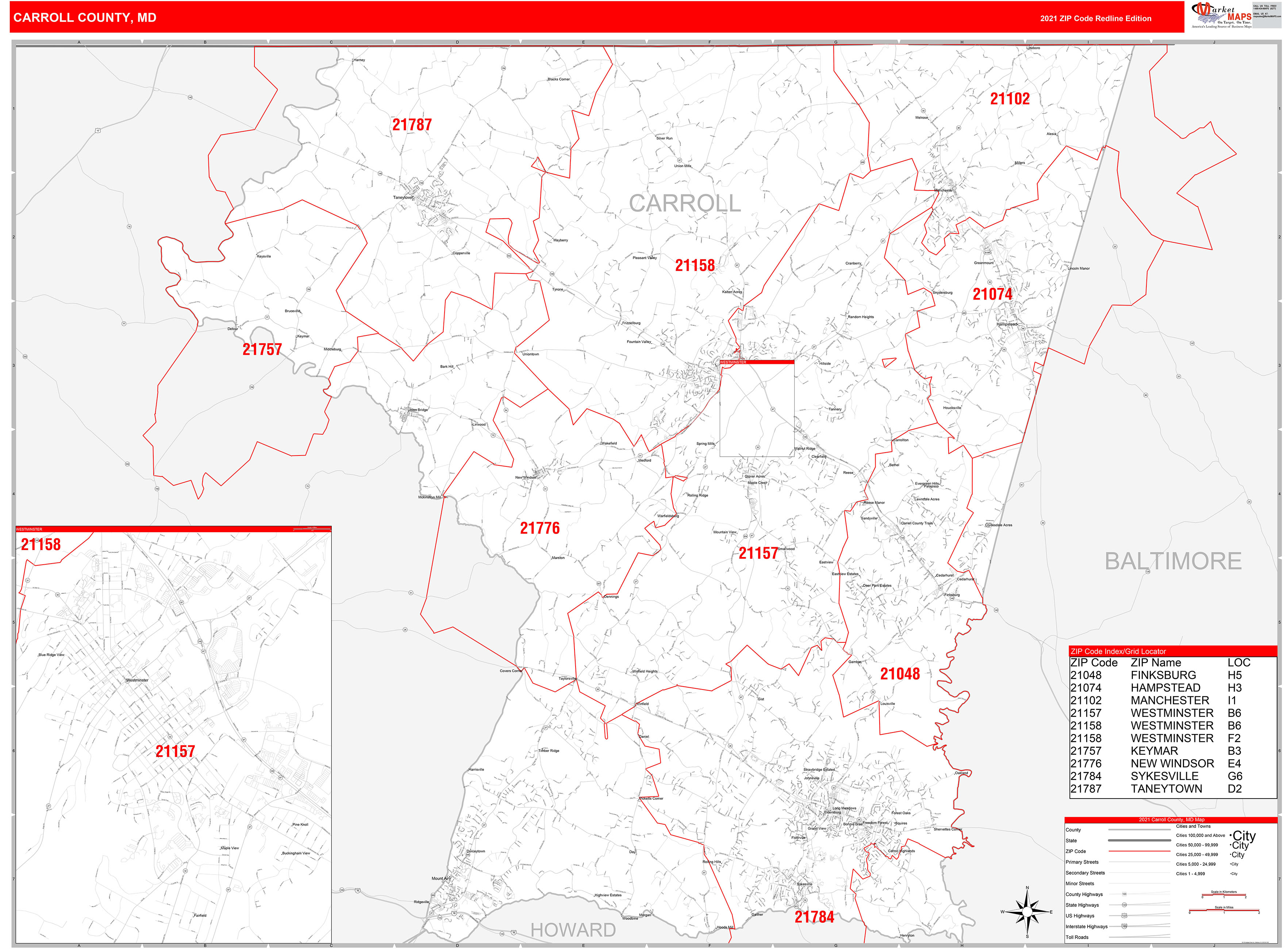 Maryland Zip Code Wall Map Maps Com Com vrogue.co