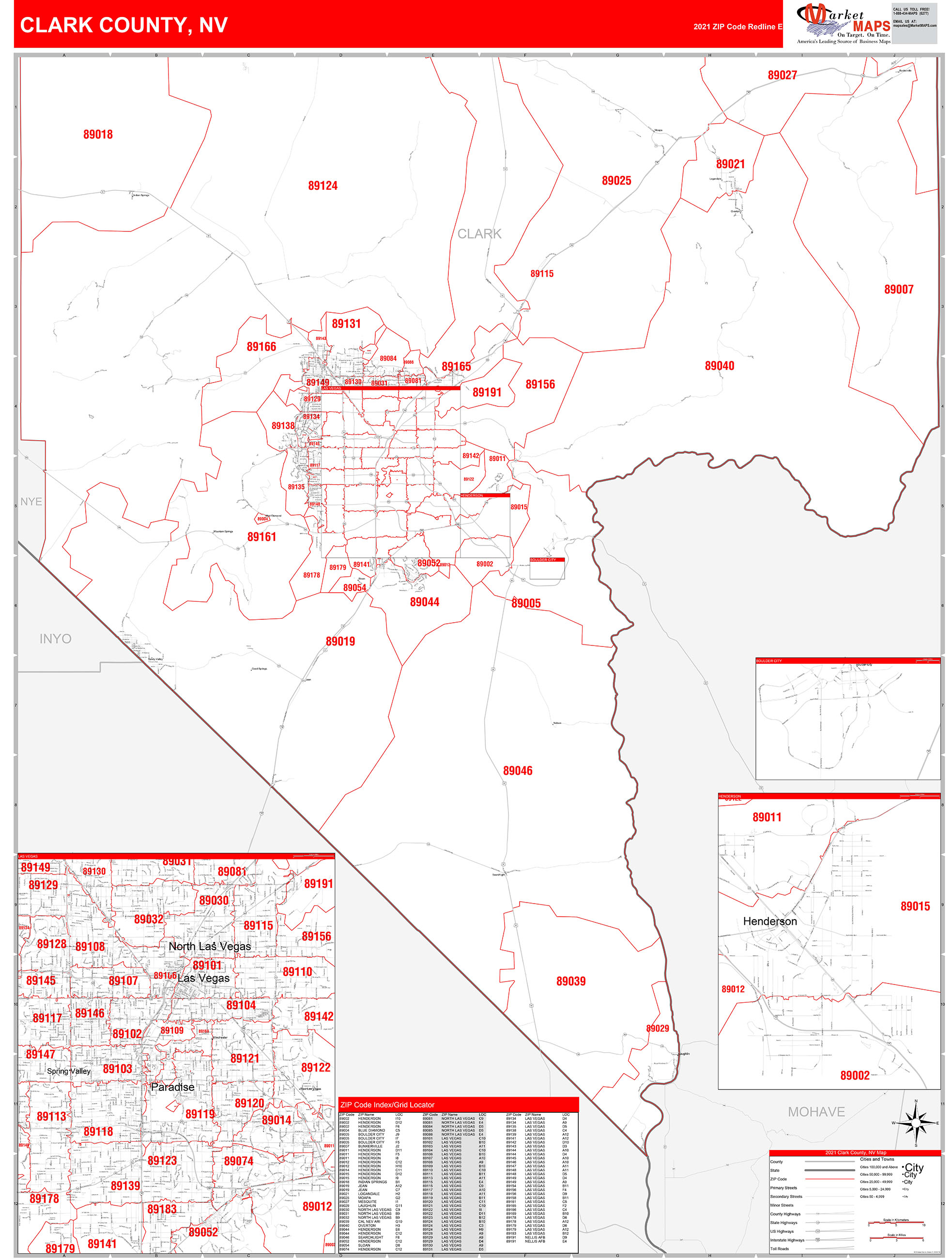 Clark County Nv Zip Code Map