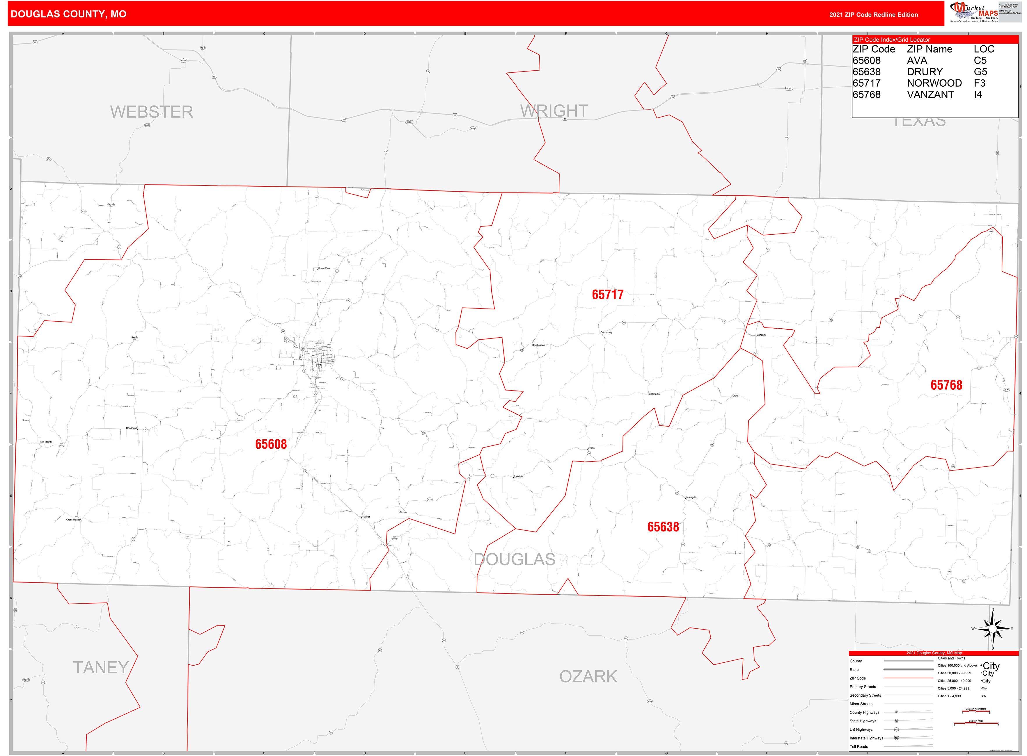 Douglas County Zip Code Map Map