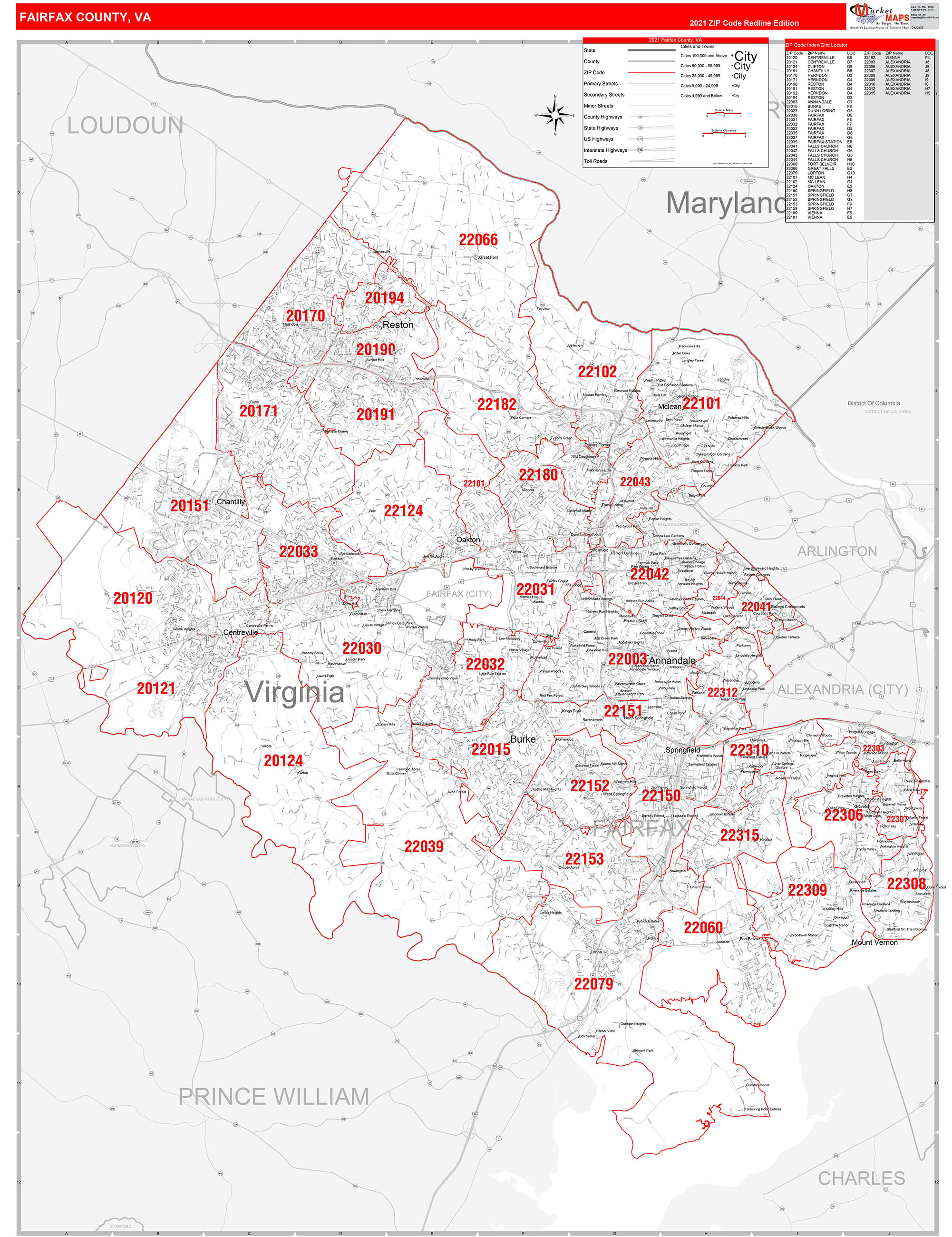 Fairfax Va Zip Code Map Map - Bank2home.com