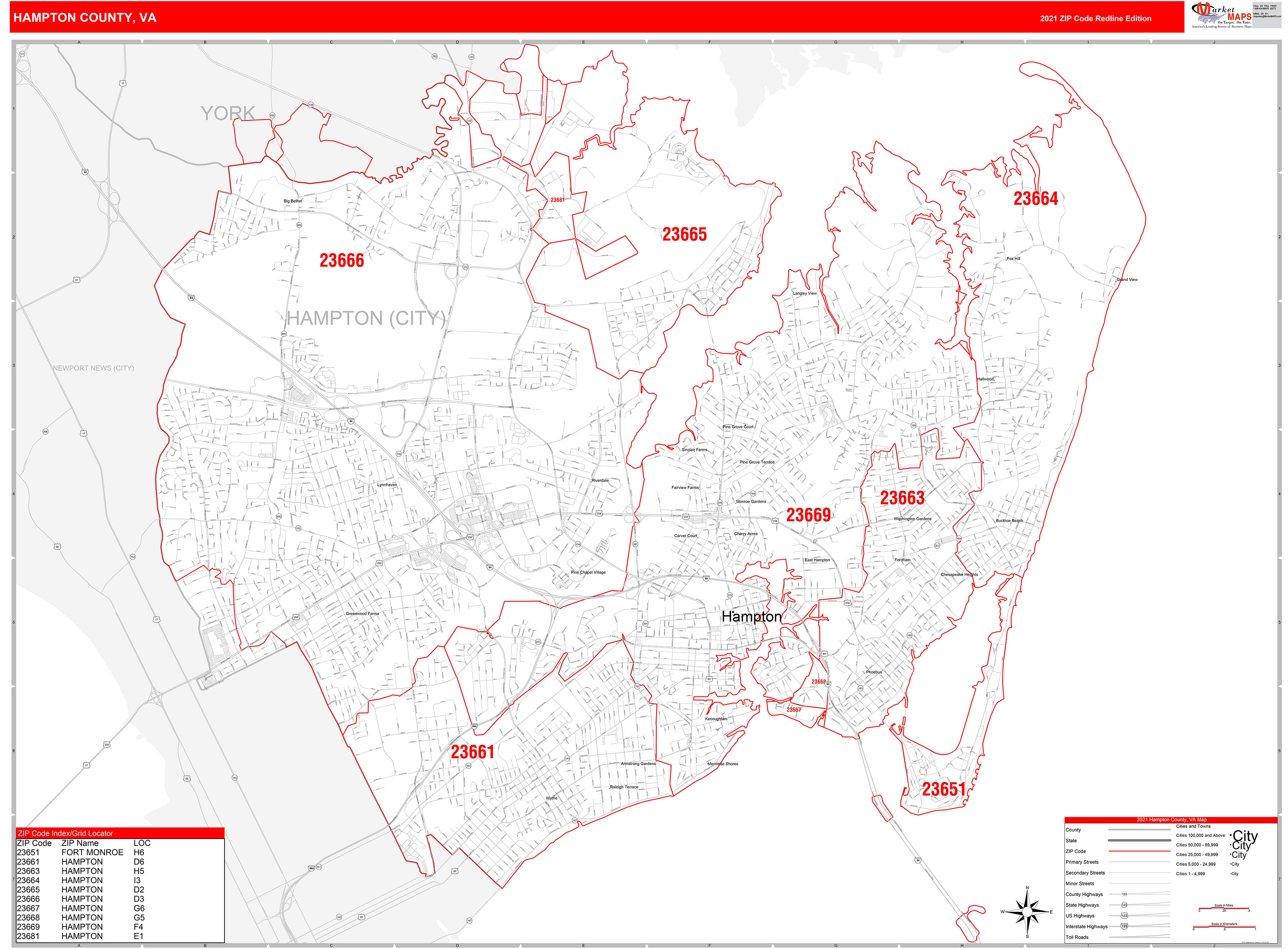 Hampton Virginia Zip Code Map