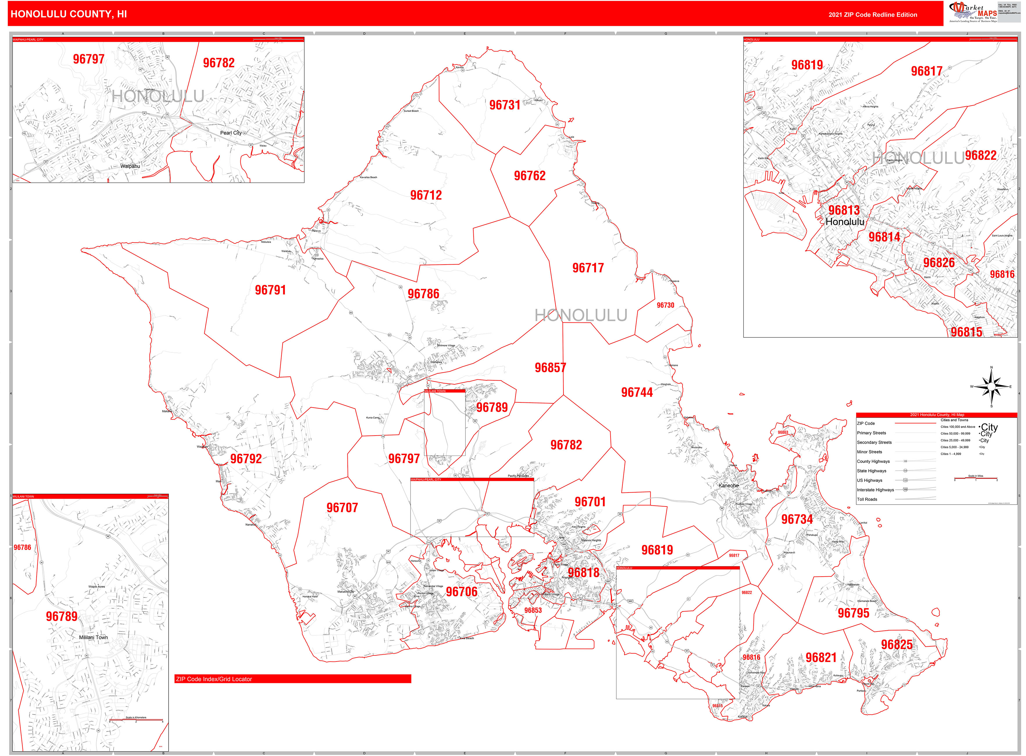 Honolulu Hi Zip Code Map