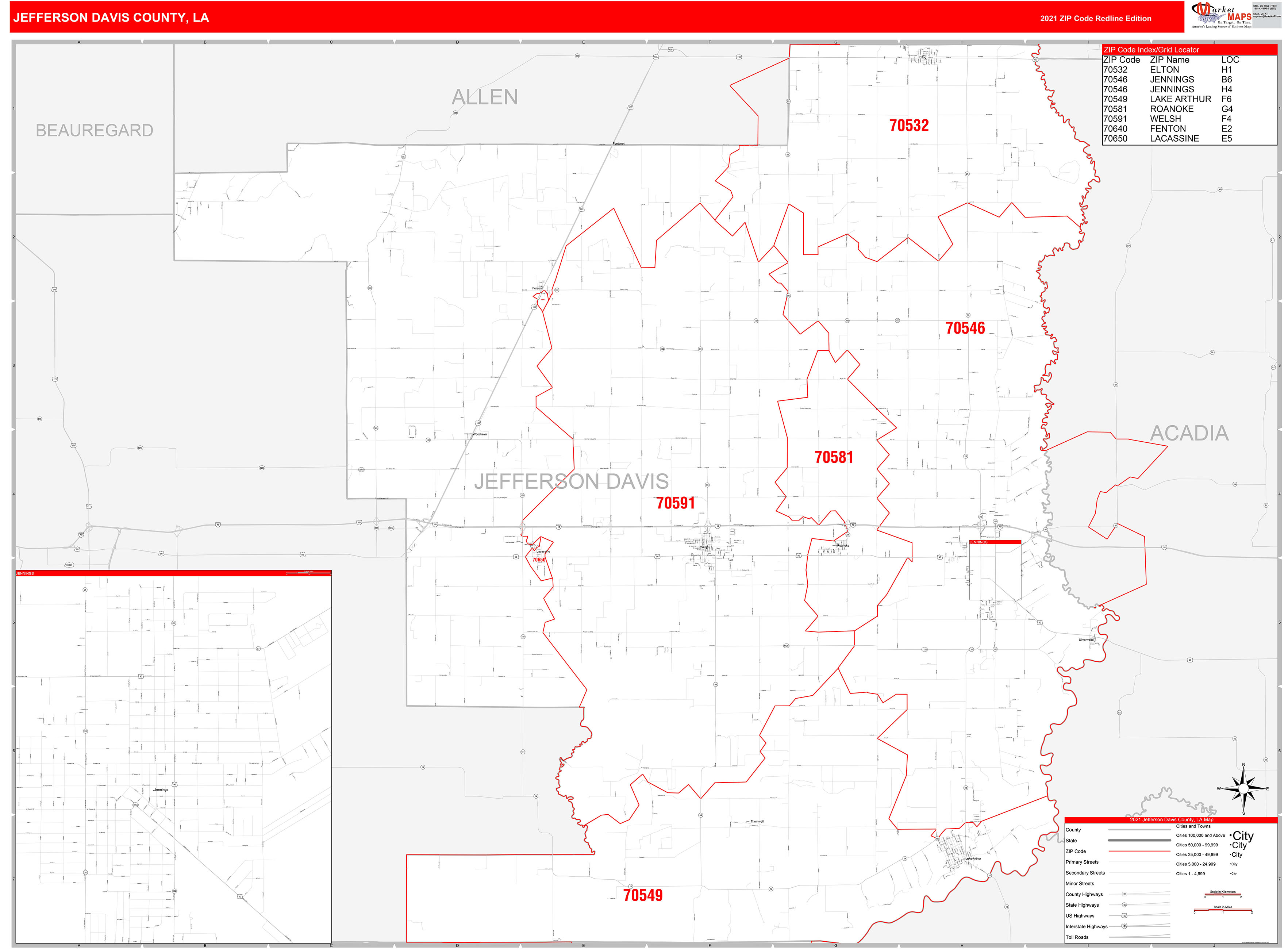 Jefferson La Zip Code Map