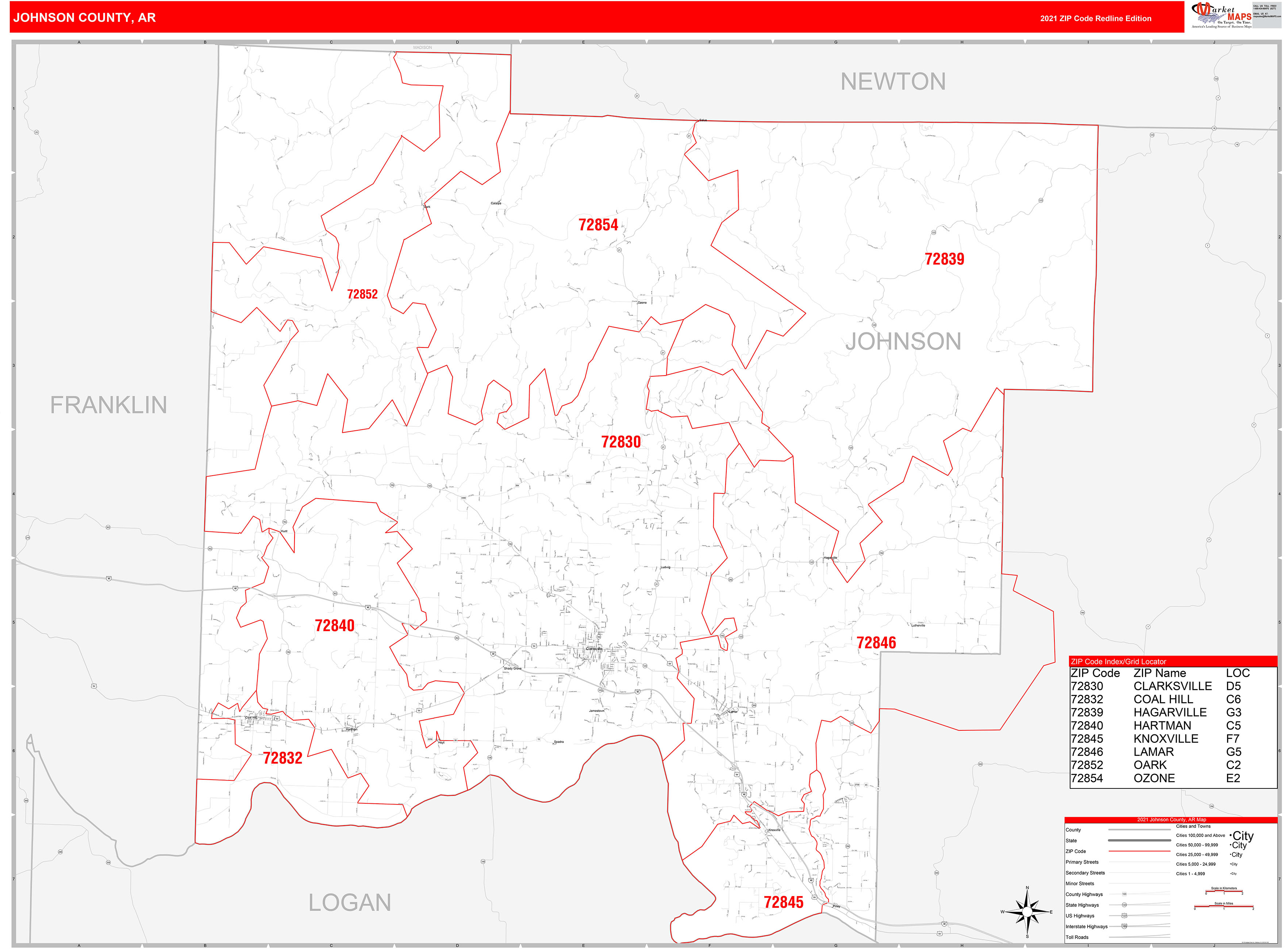 Johnson County Zip Code Map Map