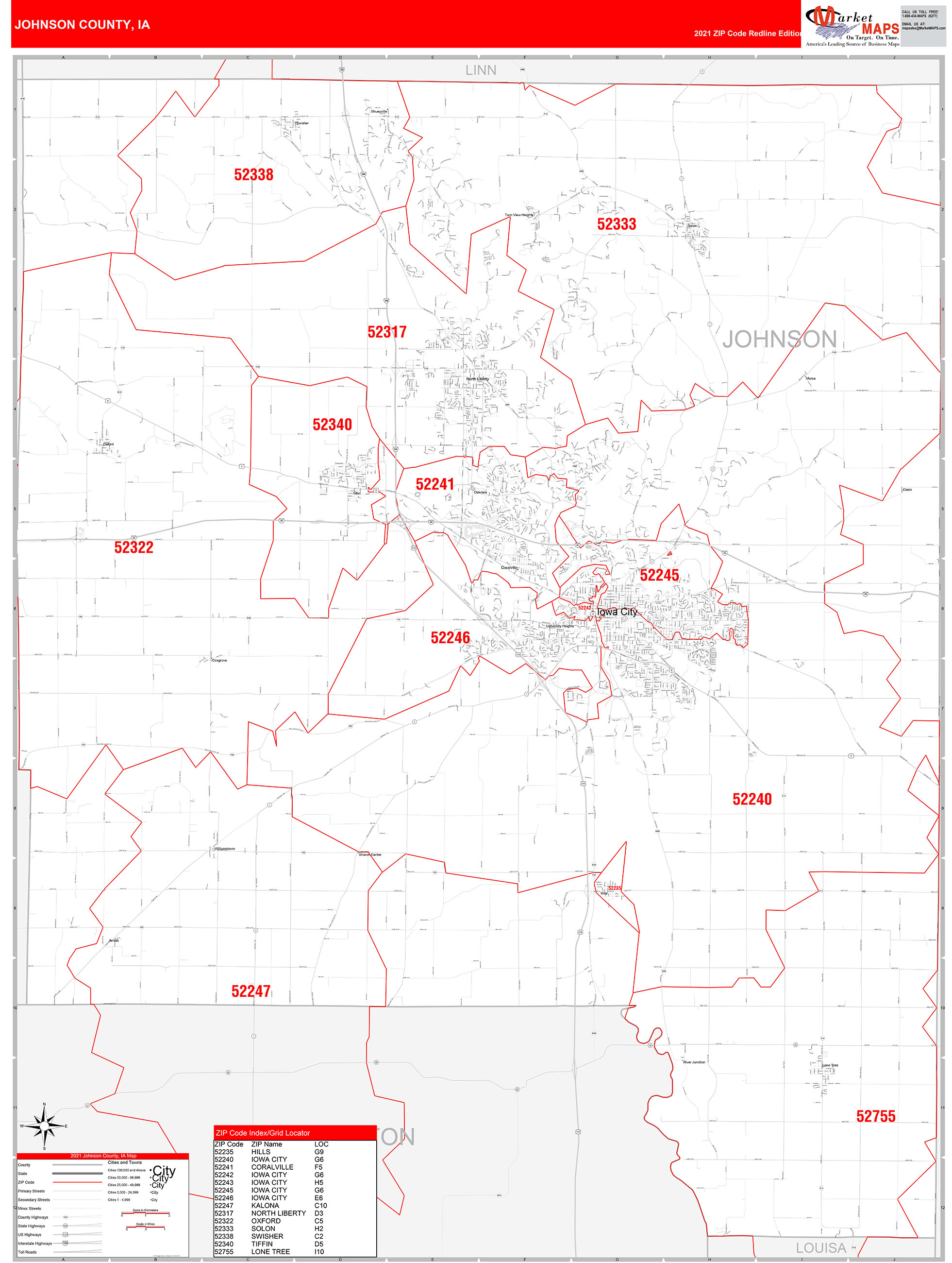 Johnson City Zip Code Map Map Johnson IA