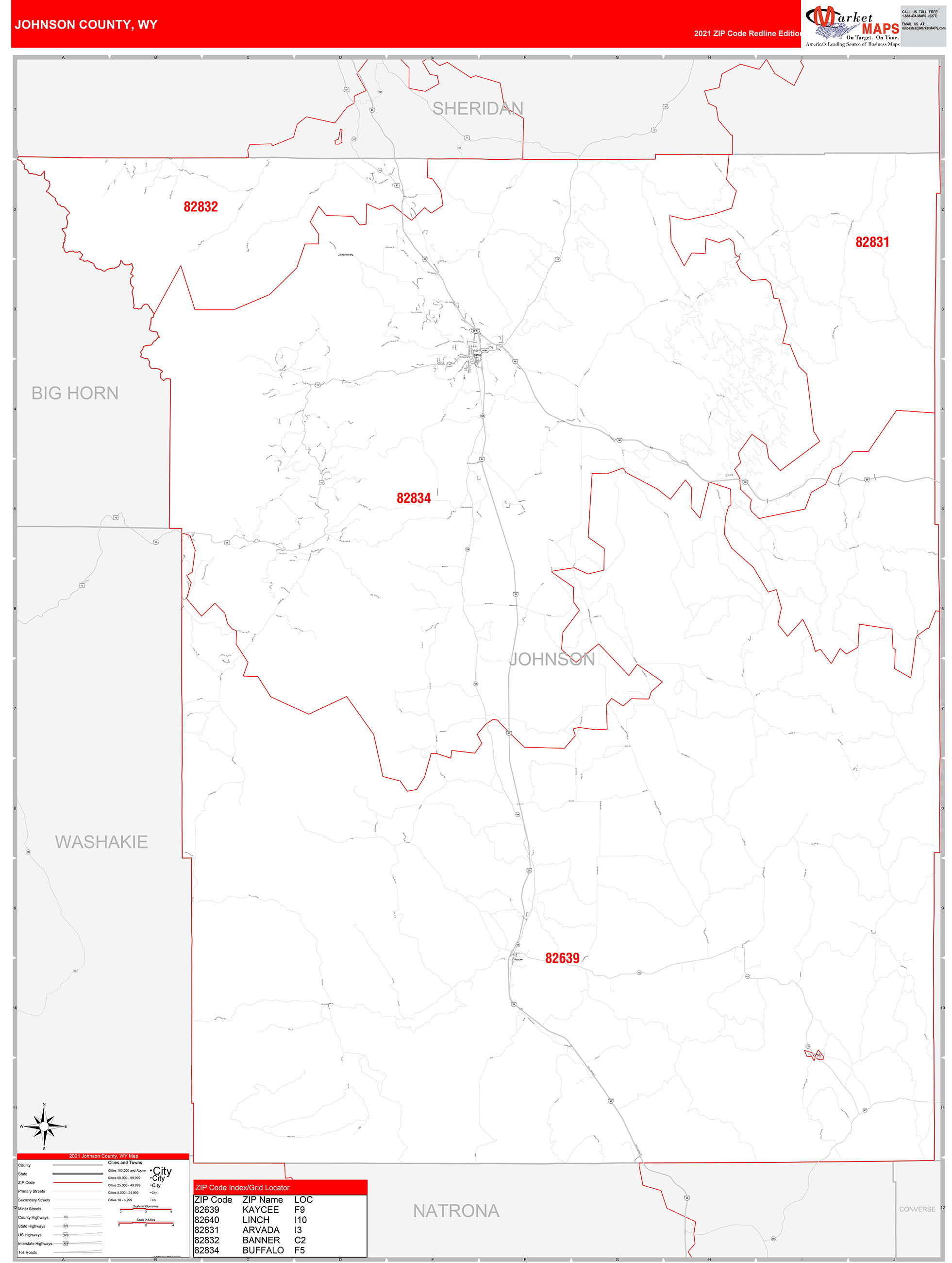 Johnson County Wyoming Map Server Map