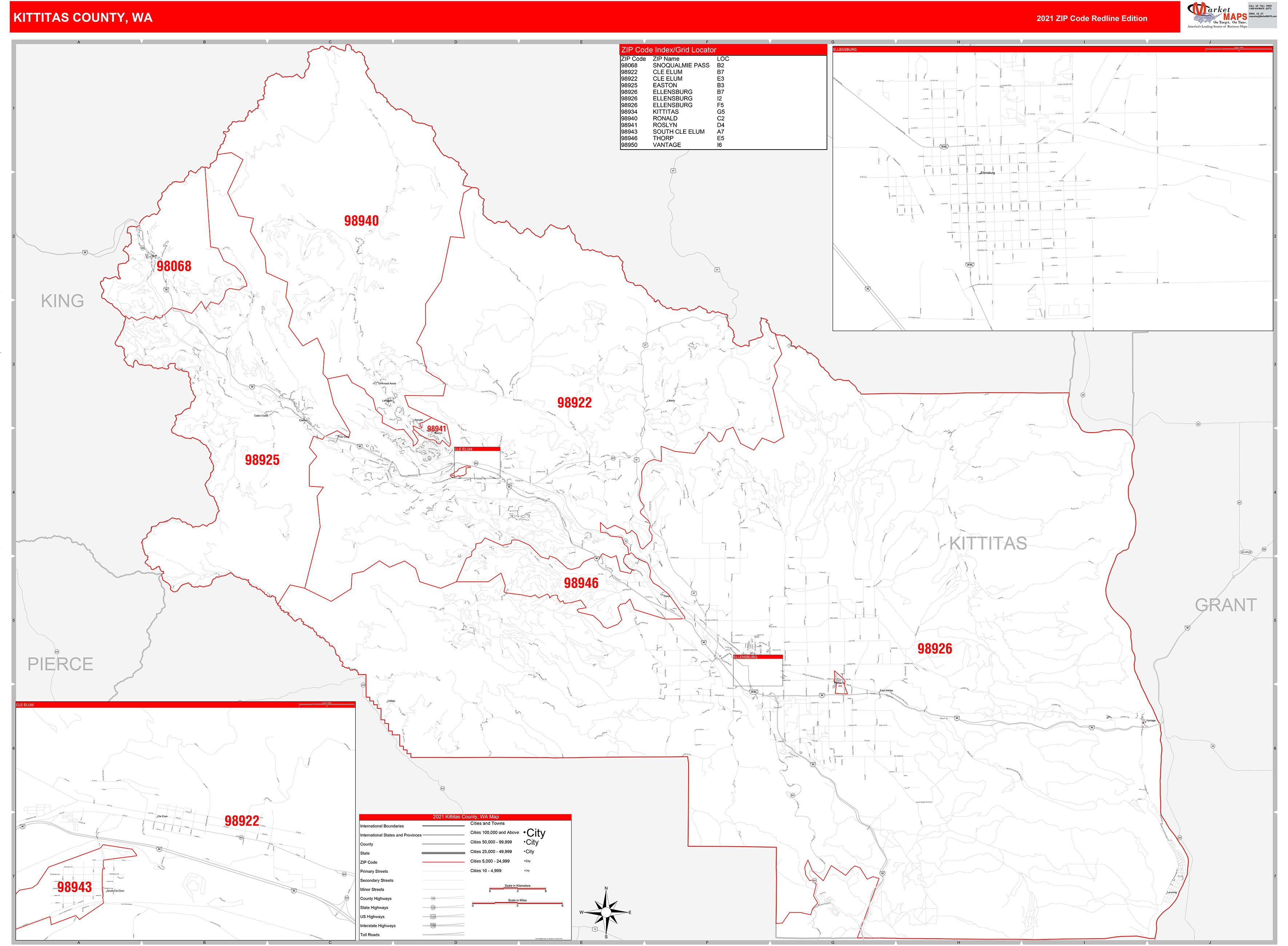 Kittitas County Map