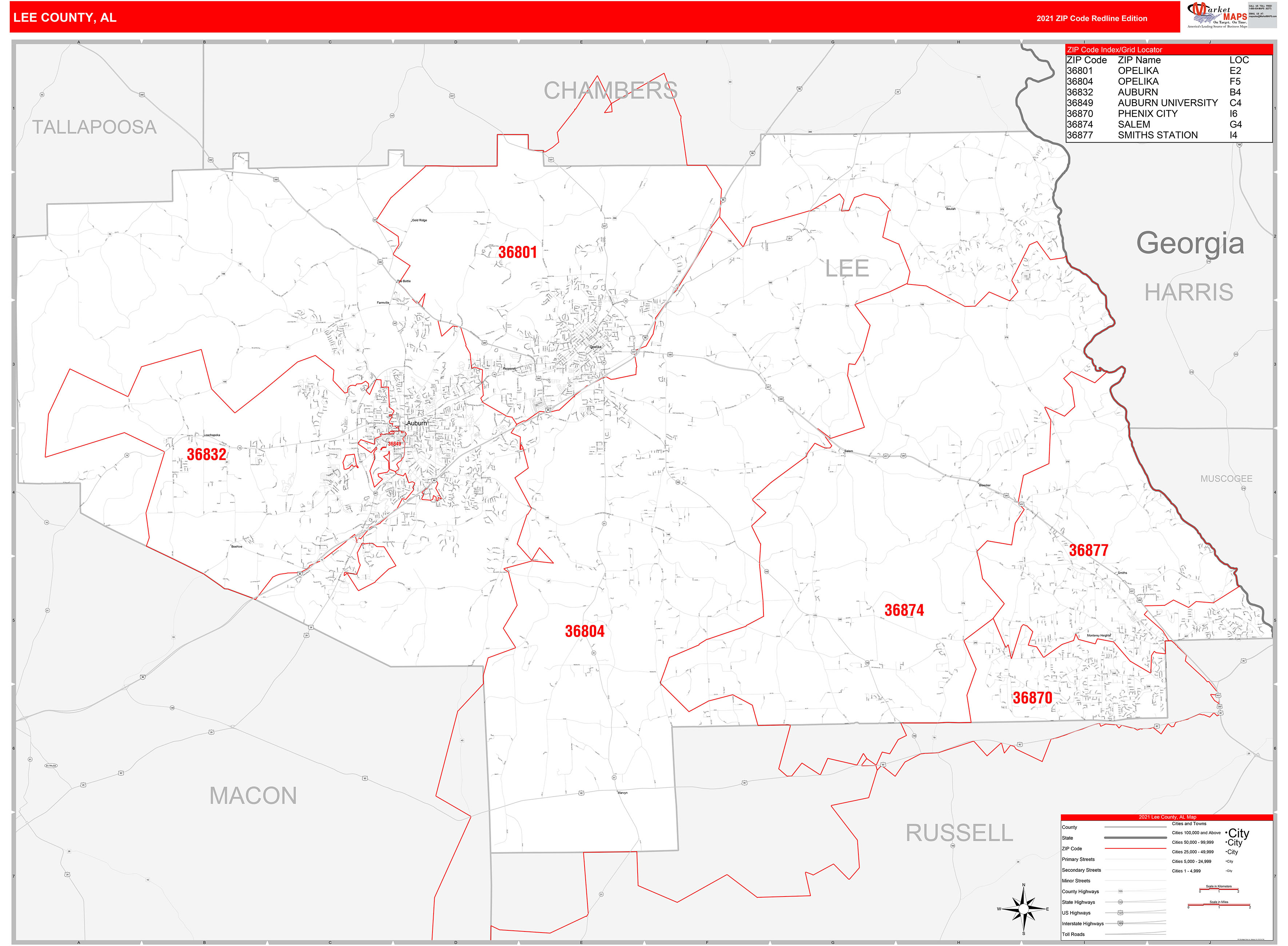 Lee County Zip Code Map Large