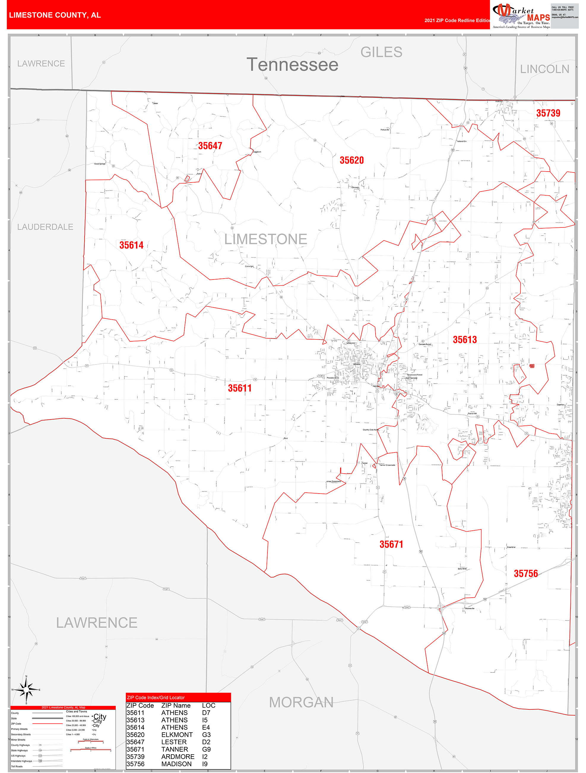 Limestone County Map