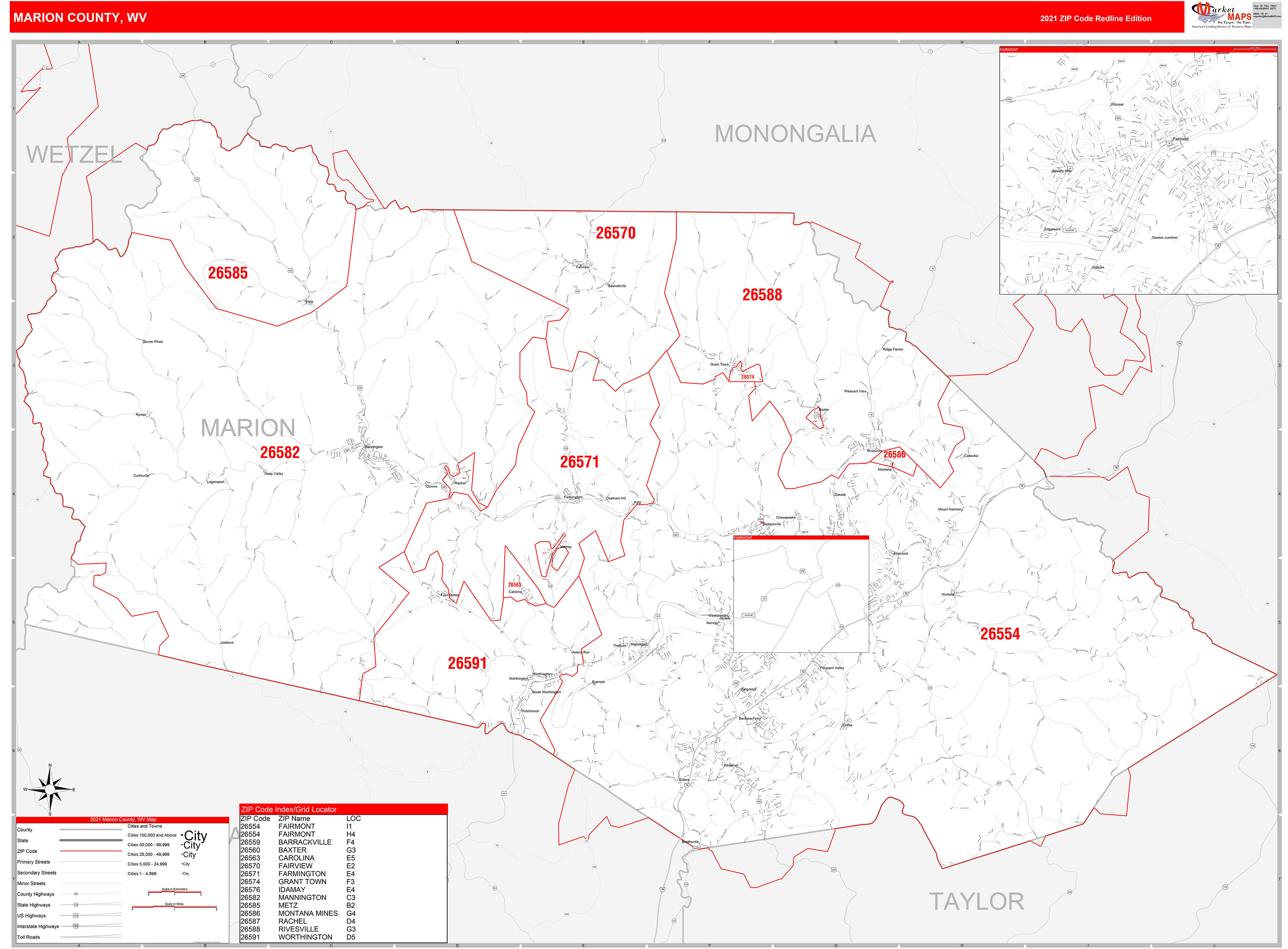 Marion County Zip Code Map Map