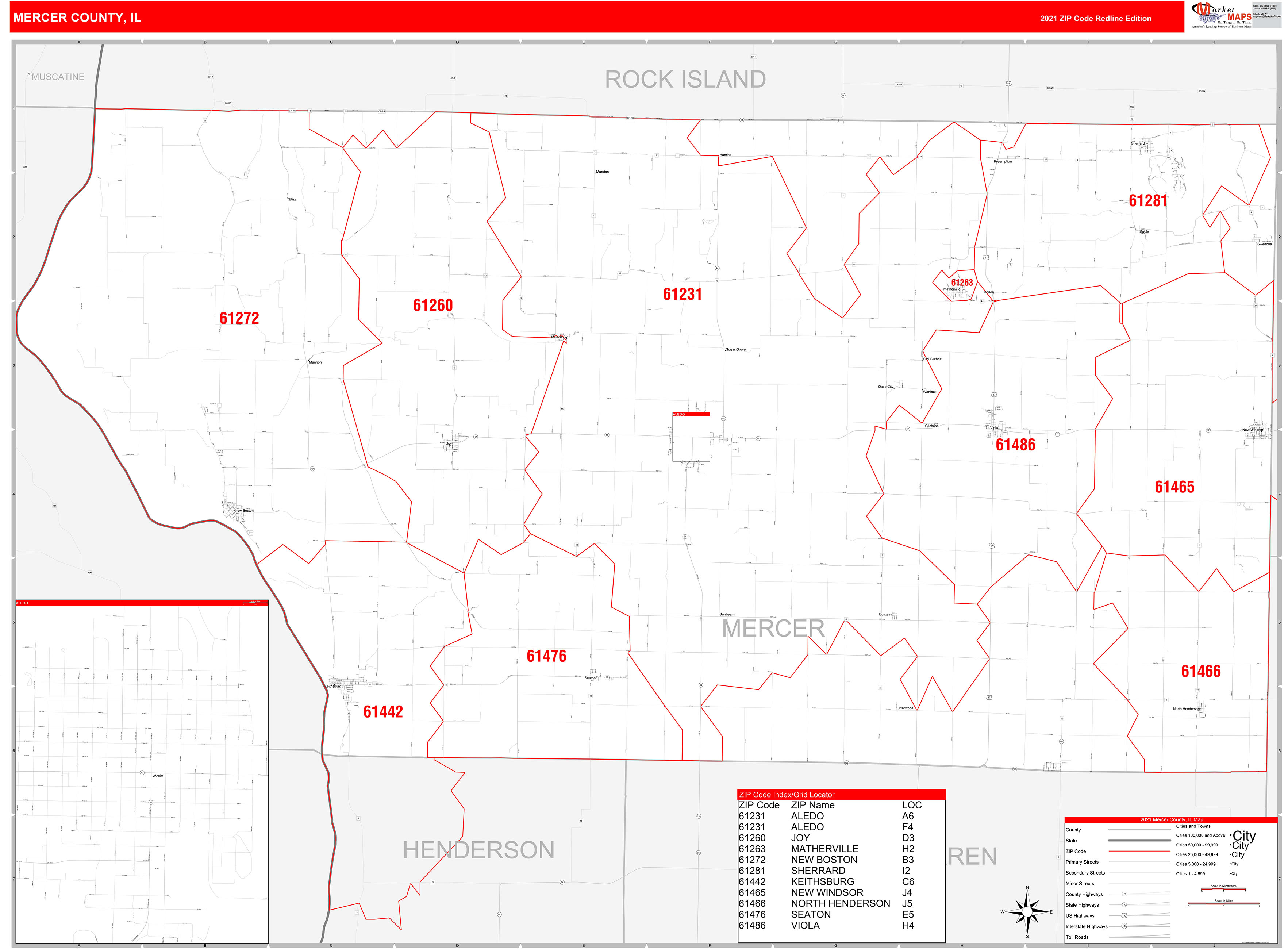 Mercer County Zip Code Map