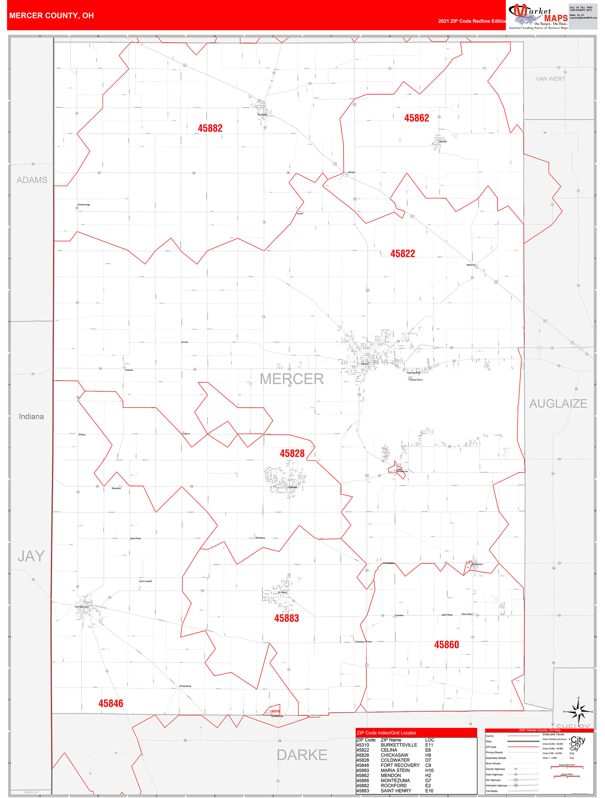 Mercer County Zip Code Map