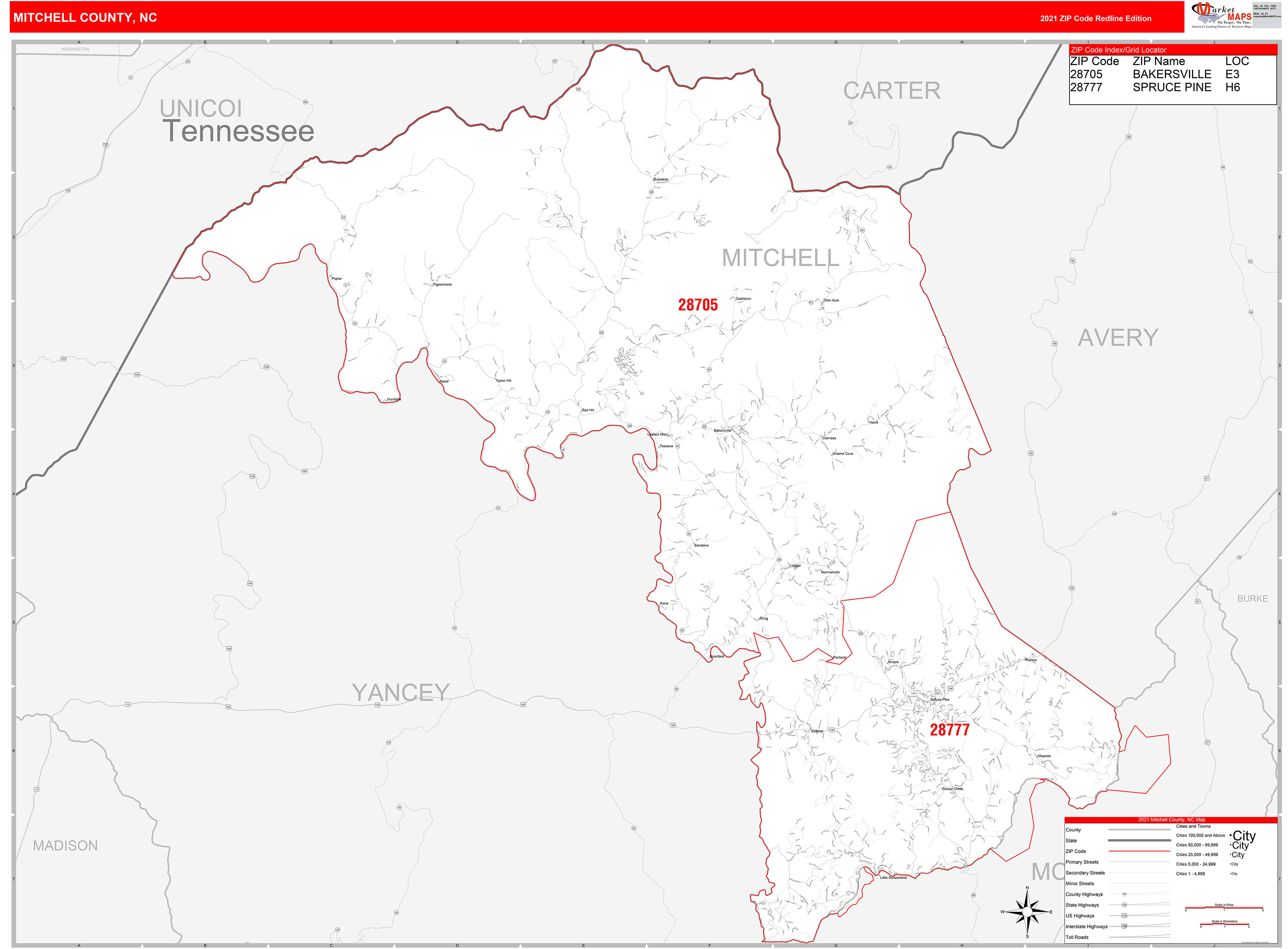 Wilson County Nc Zip Code Wall Map Red Line Style By Marketmaps 77f