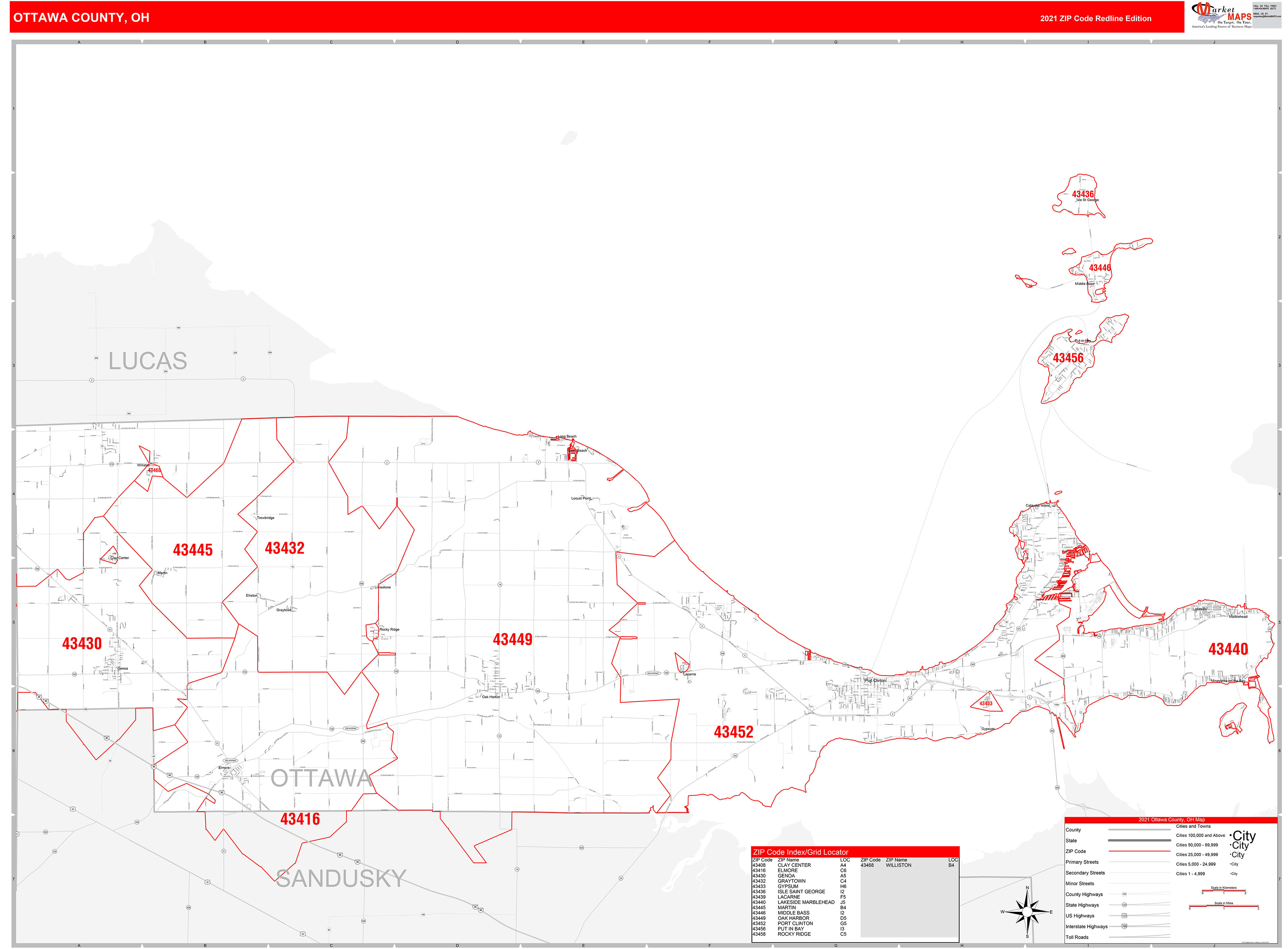 Ottawa County Zip Code Map United States Map