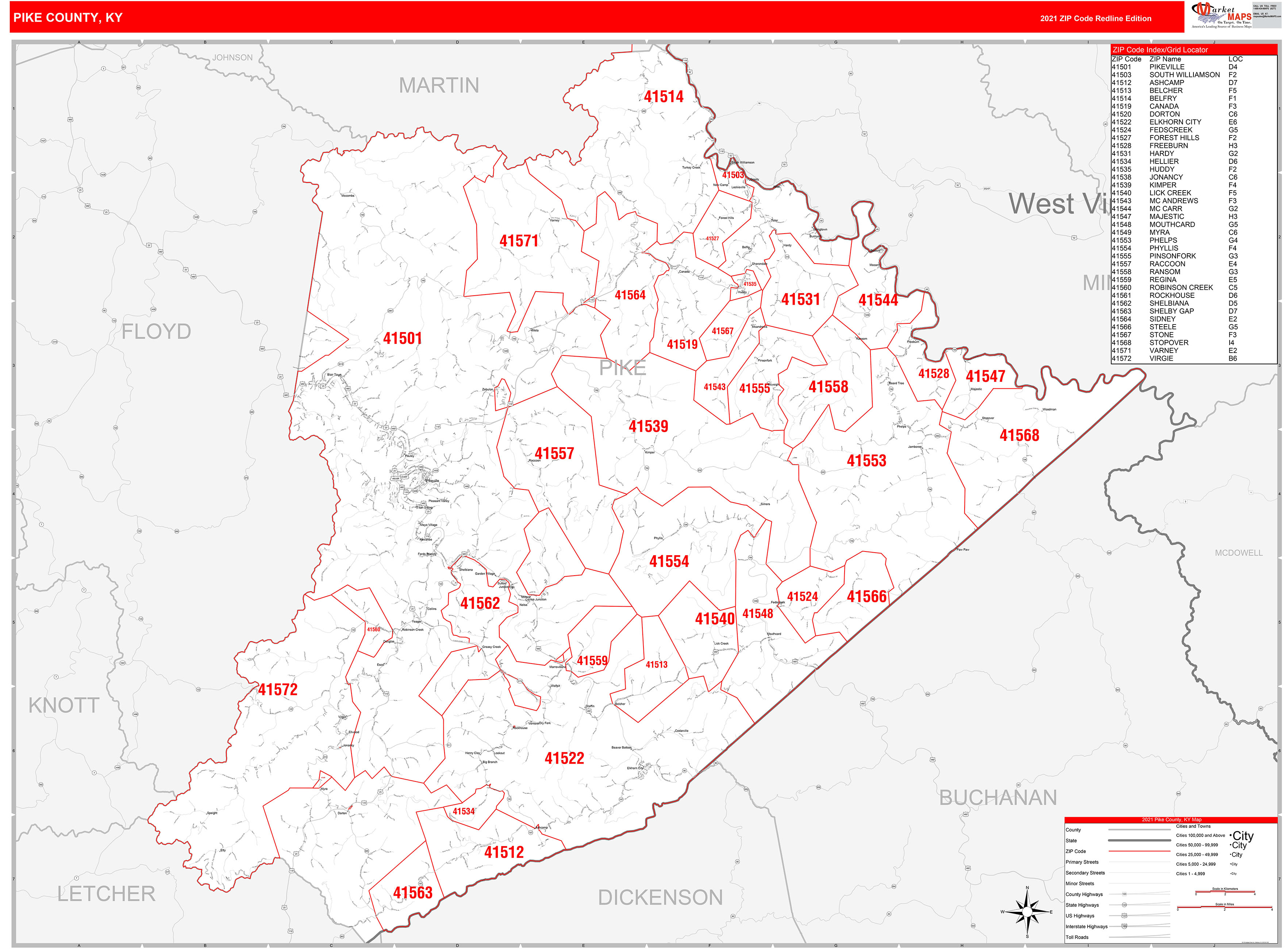 Eastern Kentucky Zip Code Map United States Map