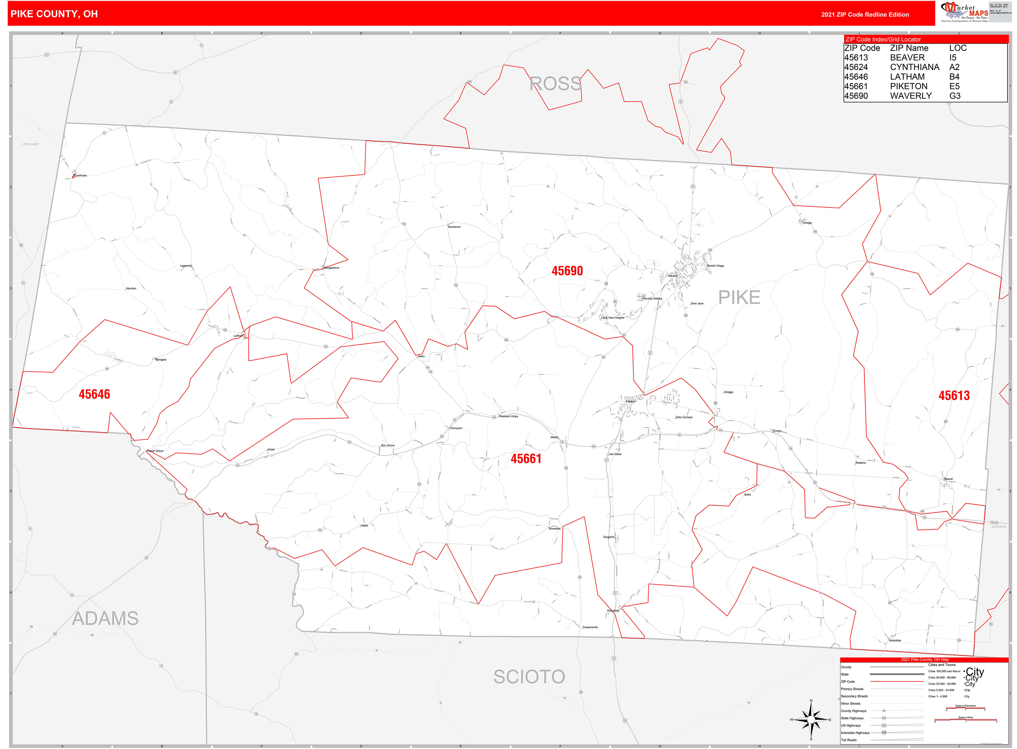 Pike County Ohio Map Office United States Map