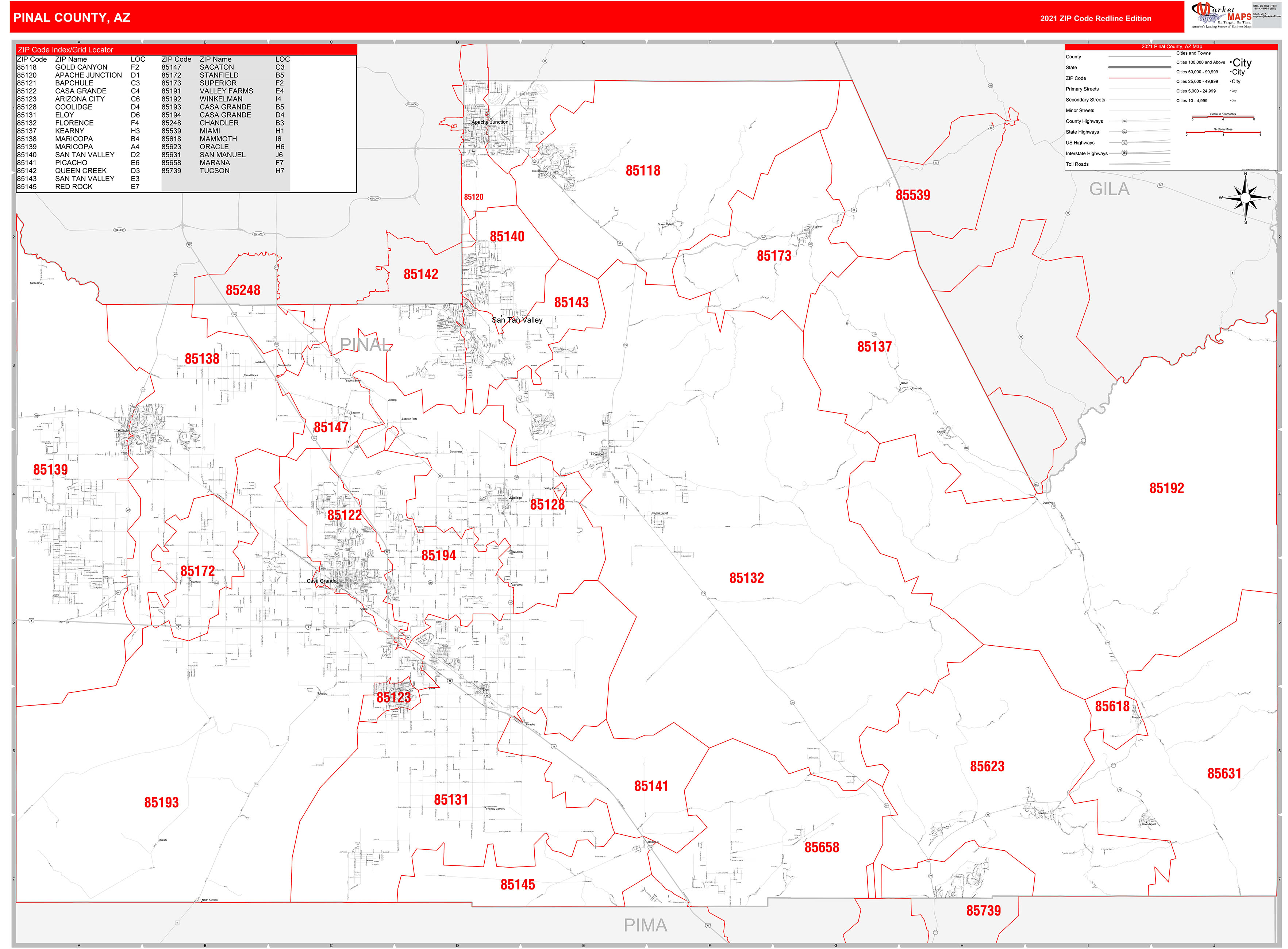 Pinal County Map Boundaries